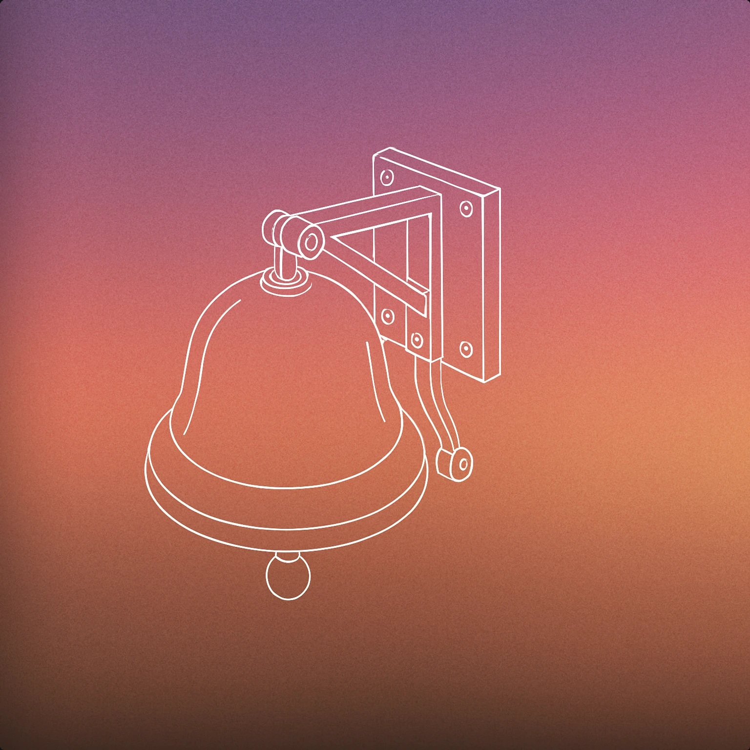 Cover of classic firehouse bell mounted on a wall bracket for Firehouse Alarm sound effects