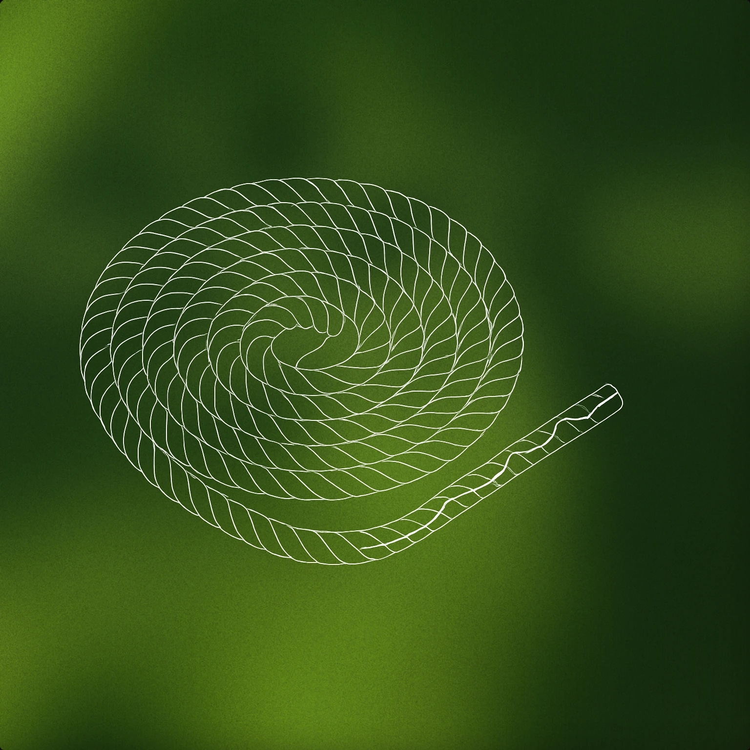Cover of A tightly coiled rope forming a perfect spiral with a subtle vibration line running along its length for Rope sound effects
