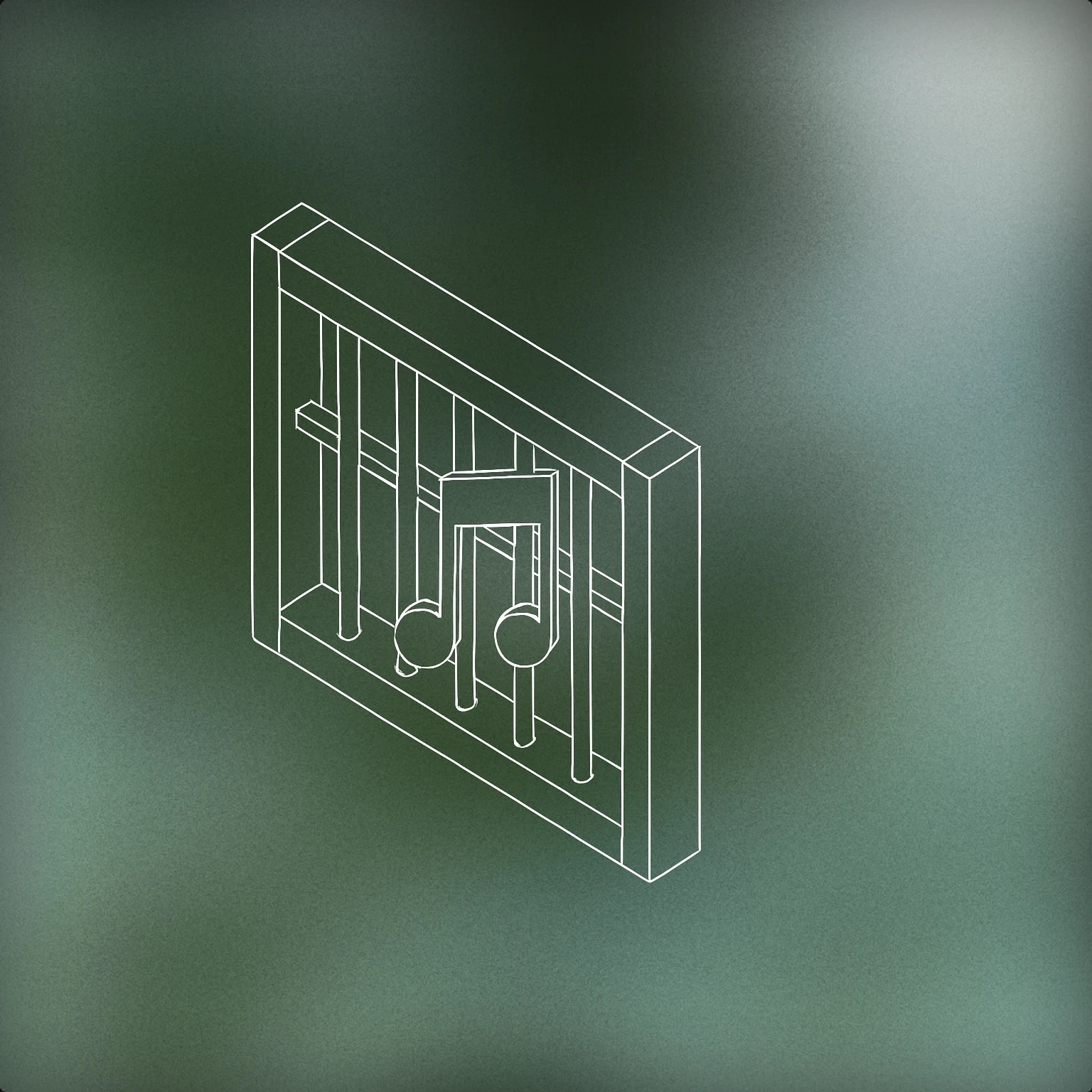 Cover of A barred window with a single musical note behind the bars for Prison sound effects