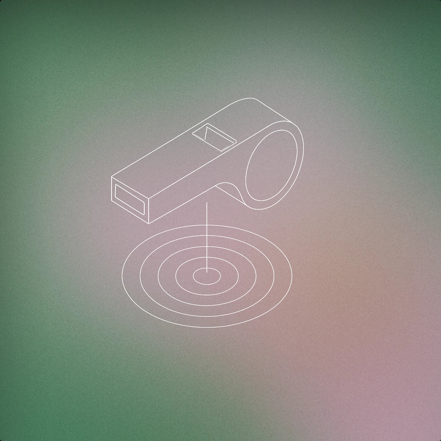 Cover of A single, elongated whistle suspended above a series of gradually fading concentric rings below it for Echoey Whistle sound effects