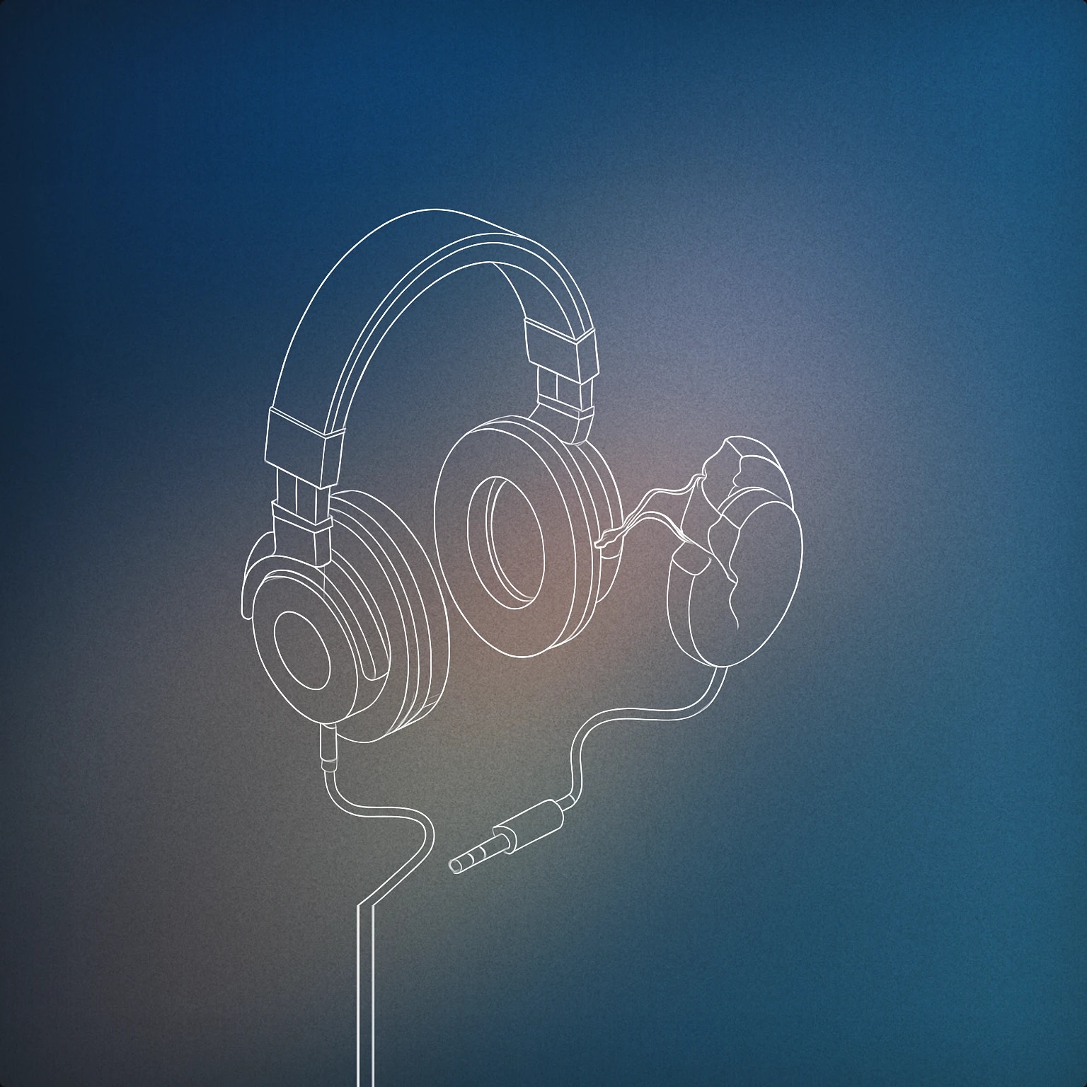 Cover of A pair of studio headphones with a clean, visible break and separated cable wiring for Cut sound effects