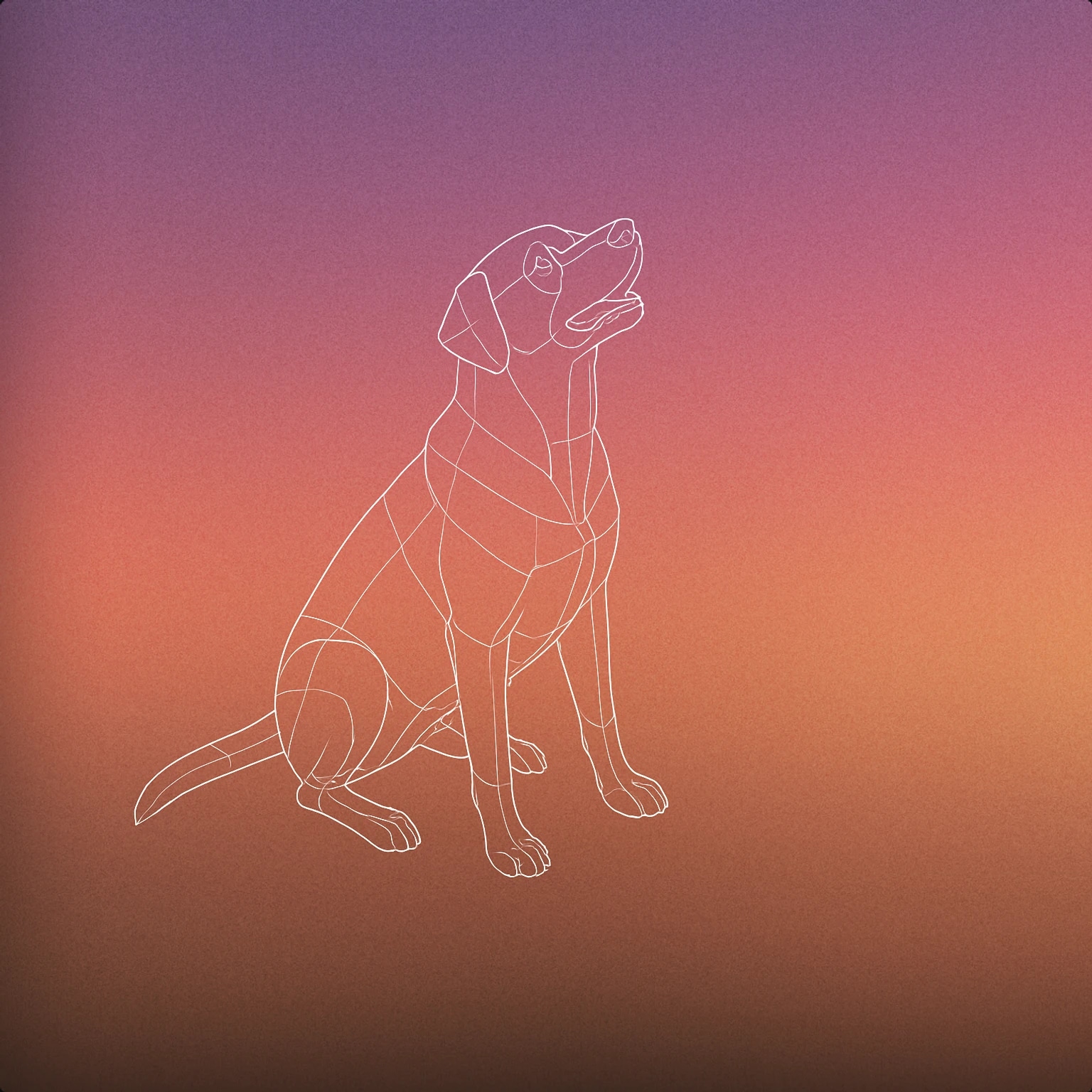 Cover of a dog sitting with its head tilted upward and mouth slightly open for Dog Whining sound effects