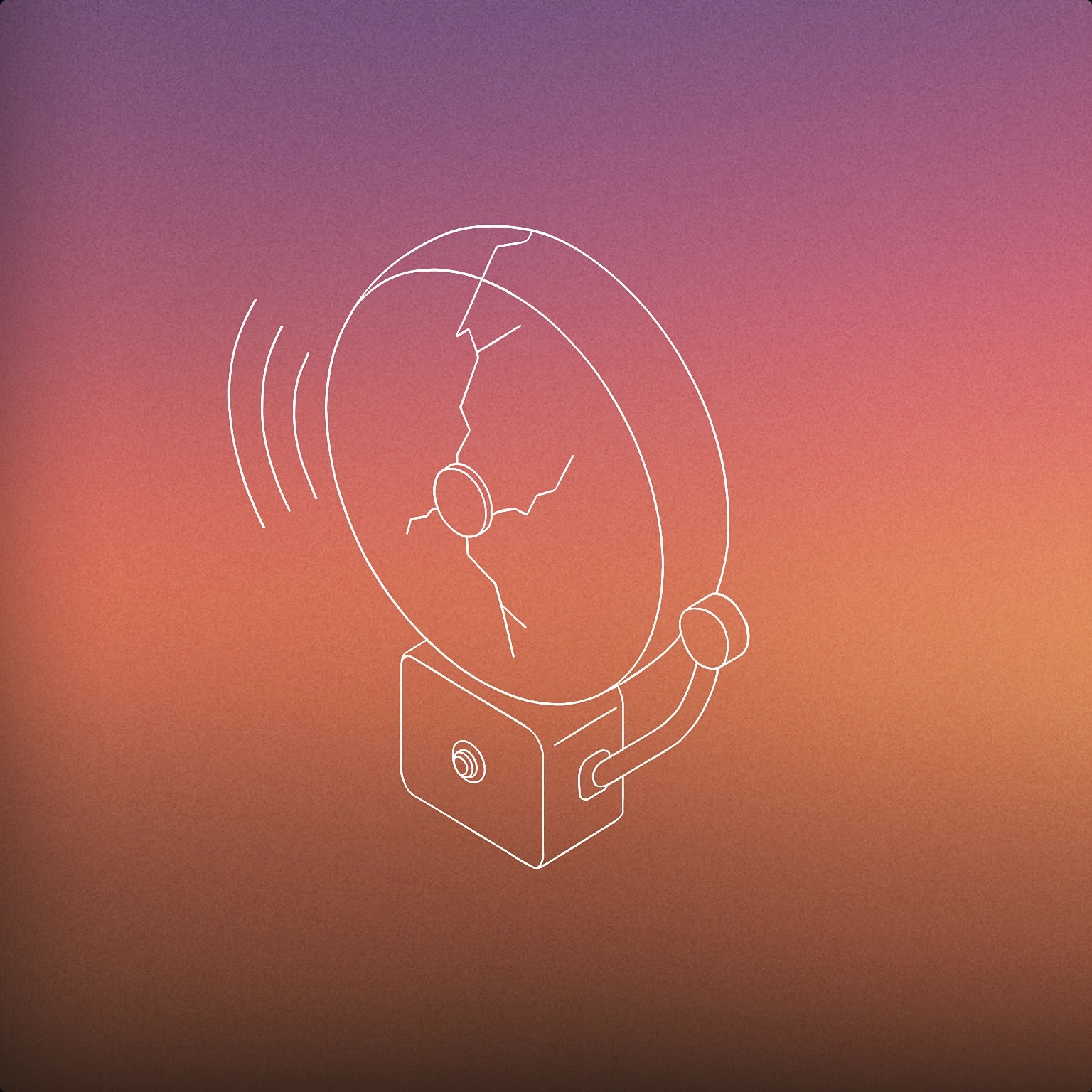 Cover of A cracked alarm bell with subtle sound lines emanating from it for Panic sound effects