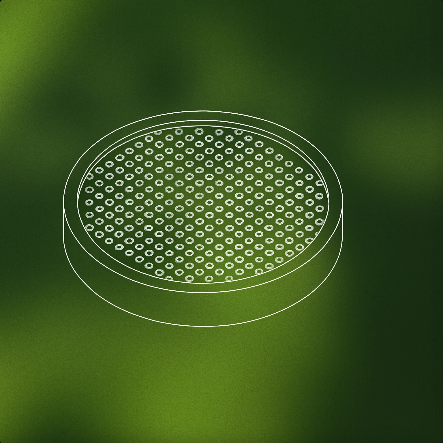 Cover of Circular speaker grille with evenly spaced holes for Grill sound effects