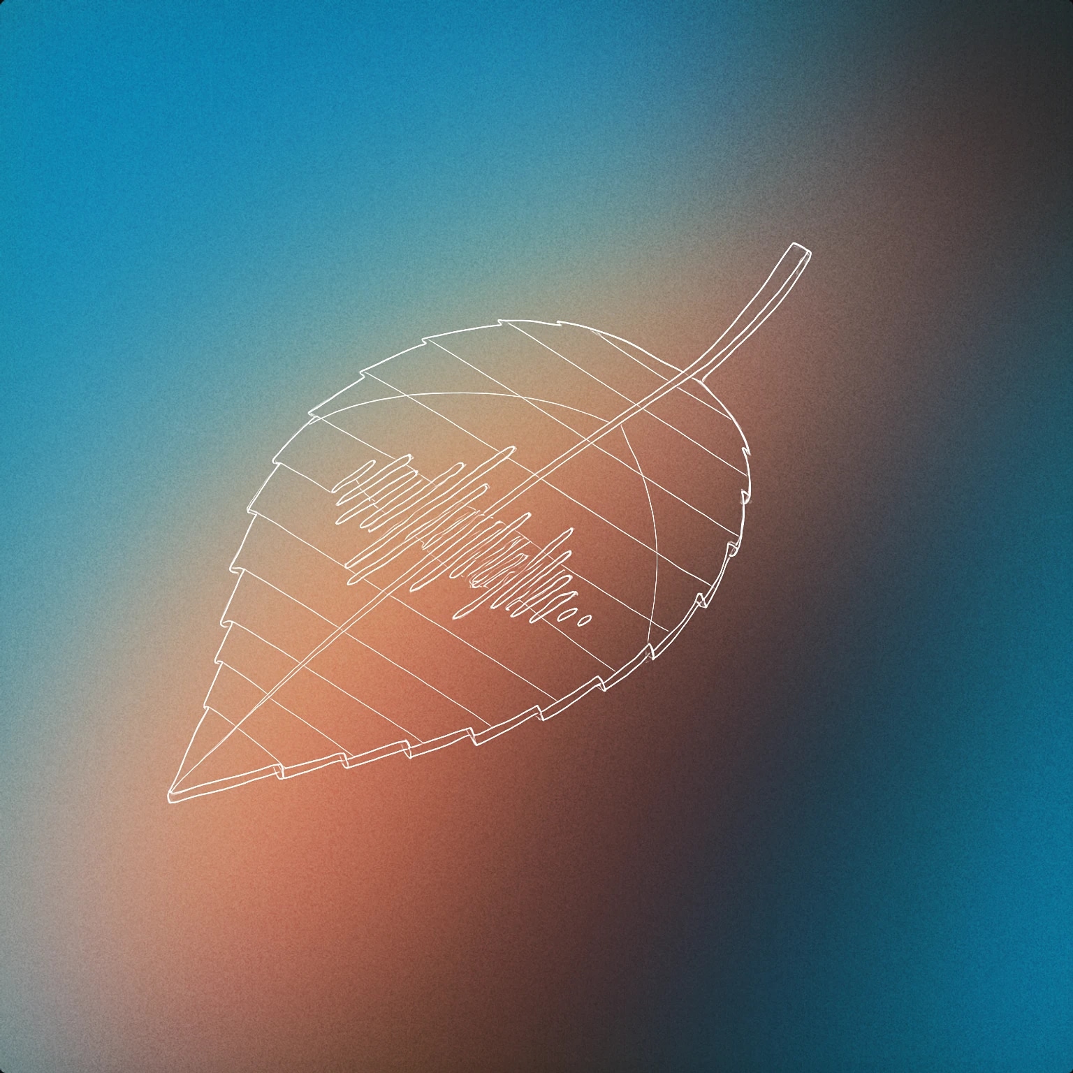 Cover of A single falling leaf with embedded soundwave pattern for Autumn sound effects