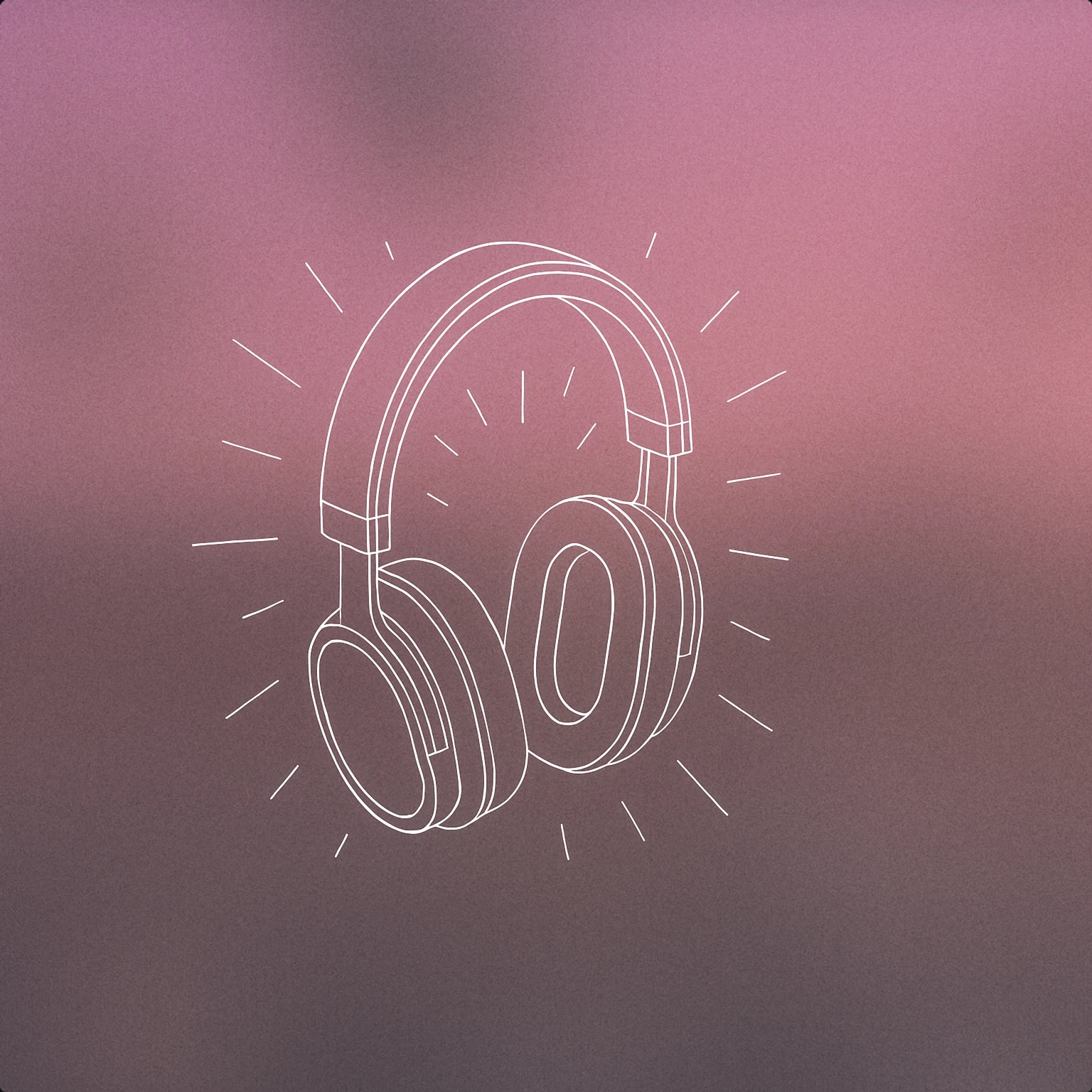 Cover of Minimalistic neon headphone emitting gentle radiance for Glowing sound effects