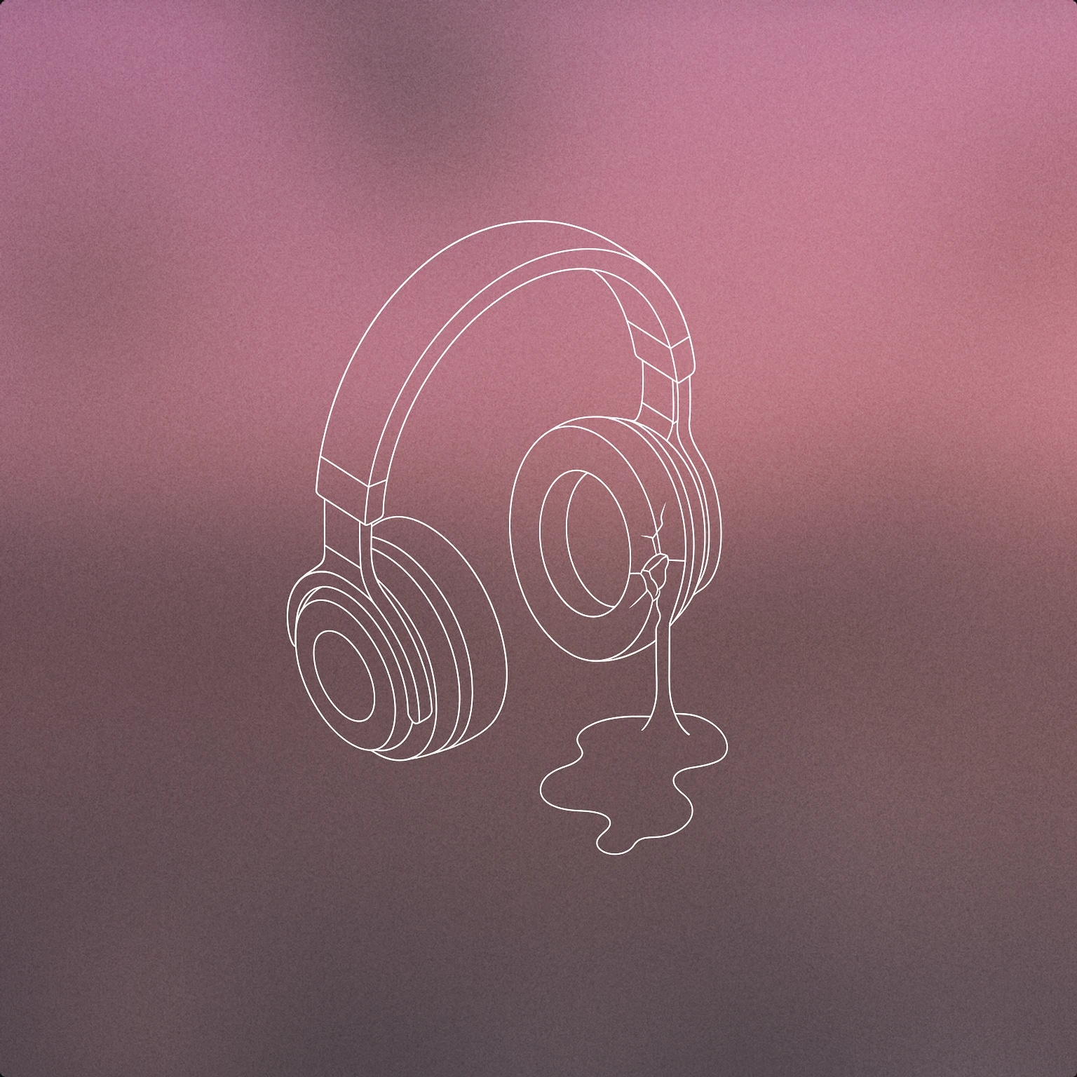 Cover of a pair of headphones with one earcup visibly cracked and leaking a viscous liquid for Eww sound effects