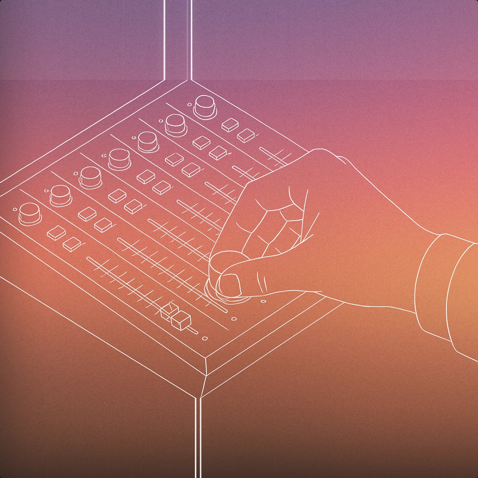 Cover of A hand precisely tuning the dial of a sound mixing console for Skill sound effects