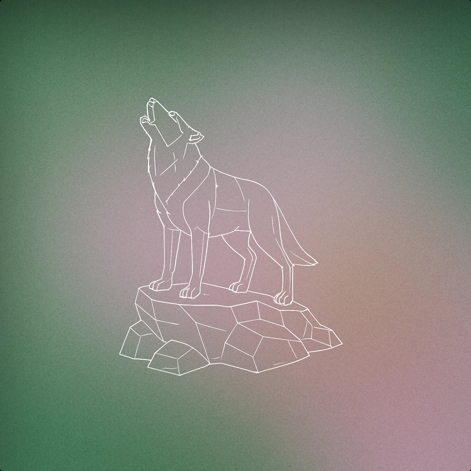 Cover of A howling wolf with its head raised, standing on a rocky outcrop for Dog Wild sound effects