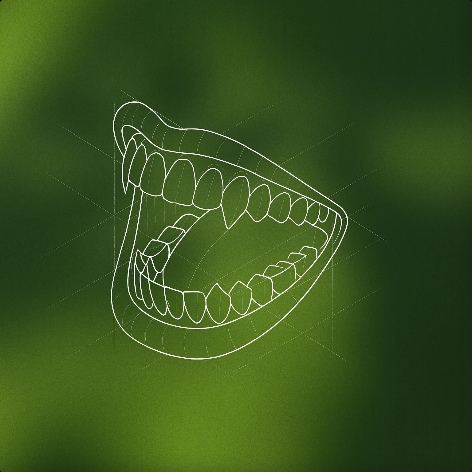 Cover of a stylized open mouth with sharp, exaggerated teeth and a wide grin for Evil Laugh sound effects