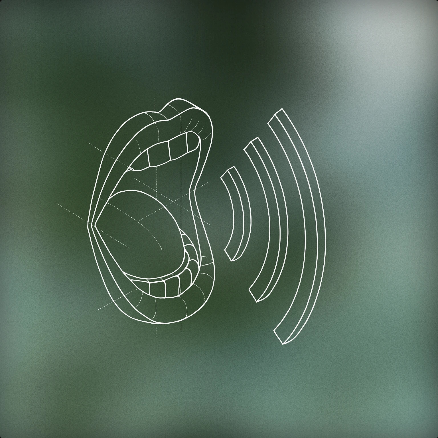 Cover of a stylized open mouth with sound lines radiating outward for Haha sound effects