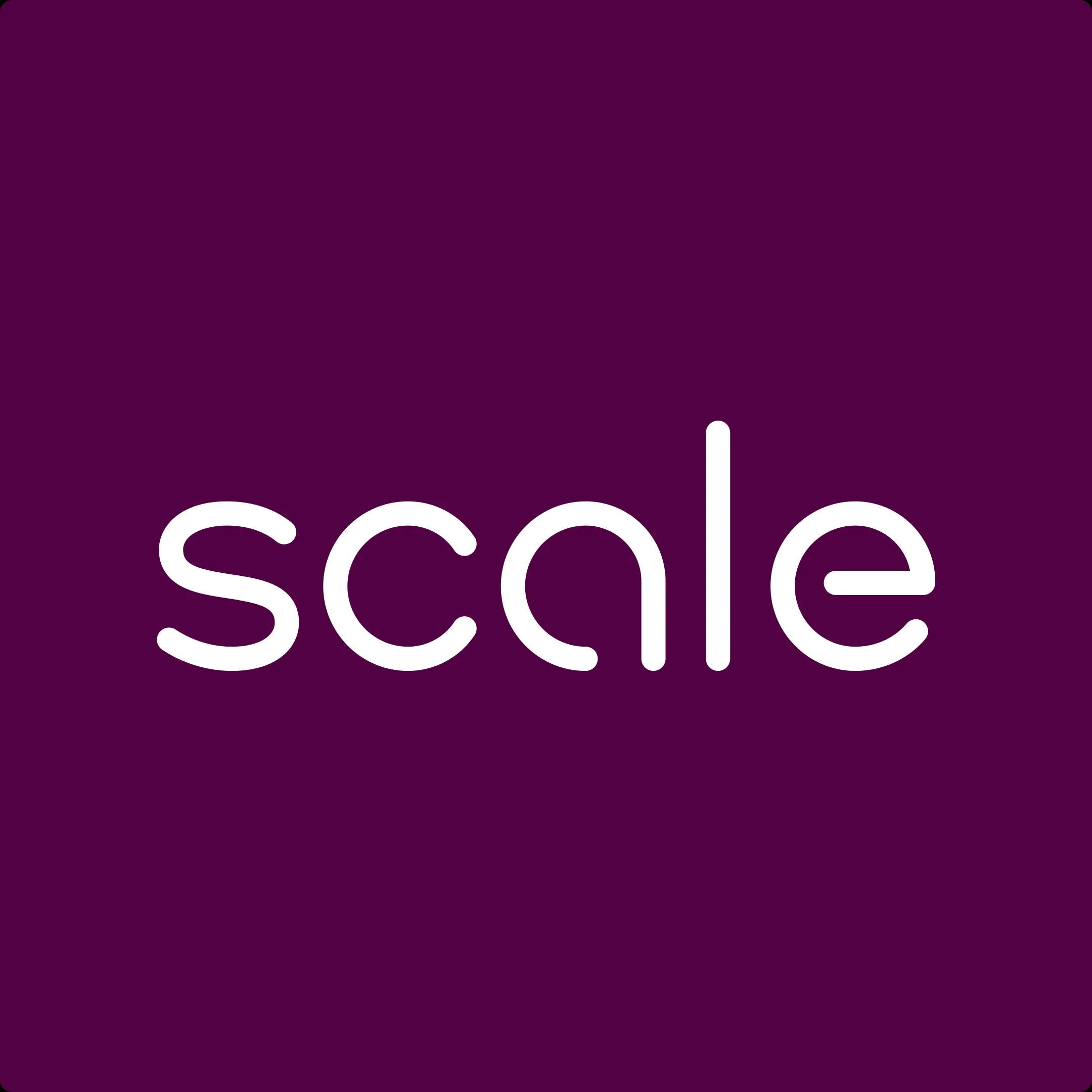Scale logo on a purple background.