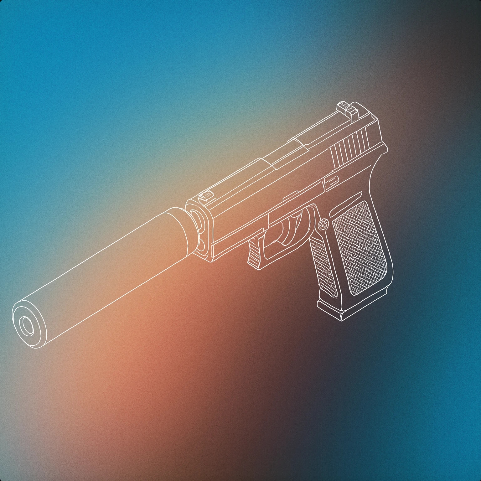 Cover of silenced pistol with a visible suppressor attachment for Pistol sound effects