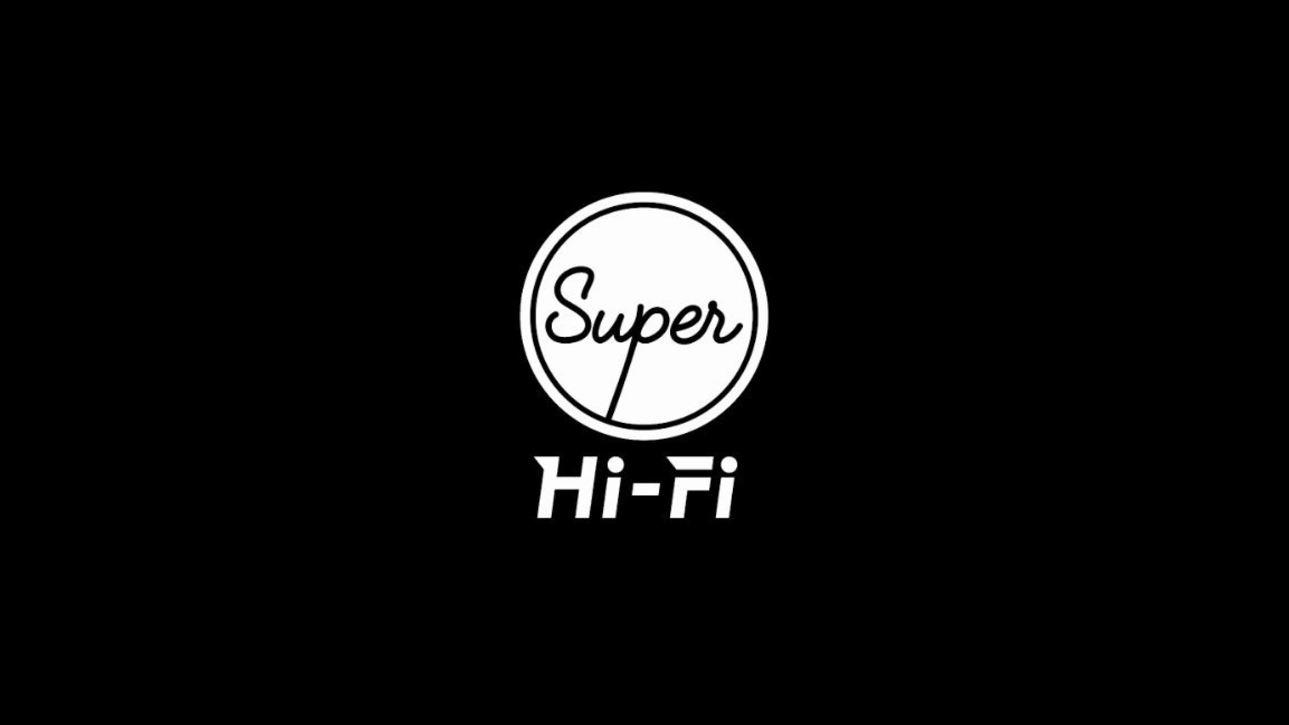 Super Hi-Fi logo with a black background.