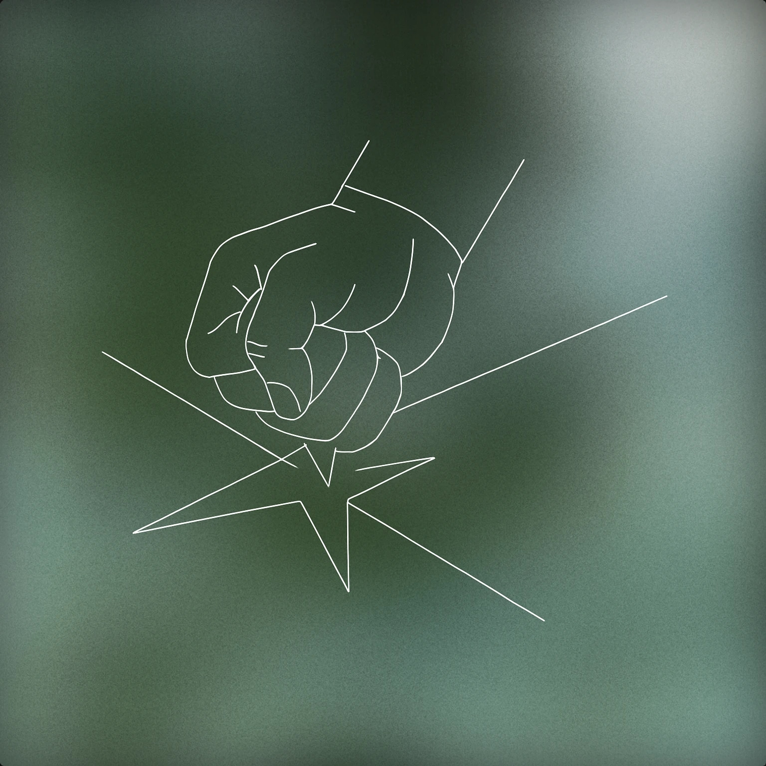 Cover of a clenched fist impacting a flat surface, with a single, sharp ripple emanating from the point of contact for Punch sound effects