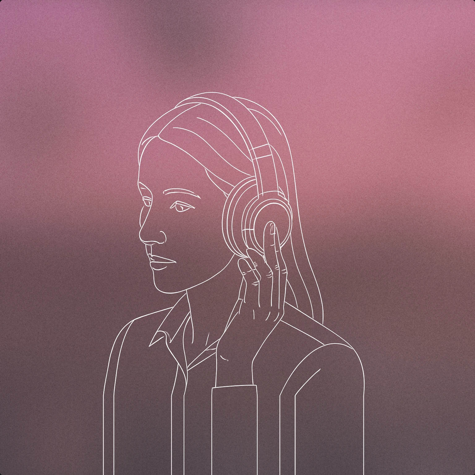 Cover of A woman holding a pair of sleek over-ear headphones to her ear for Woman sound effects