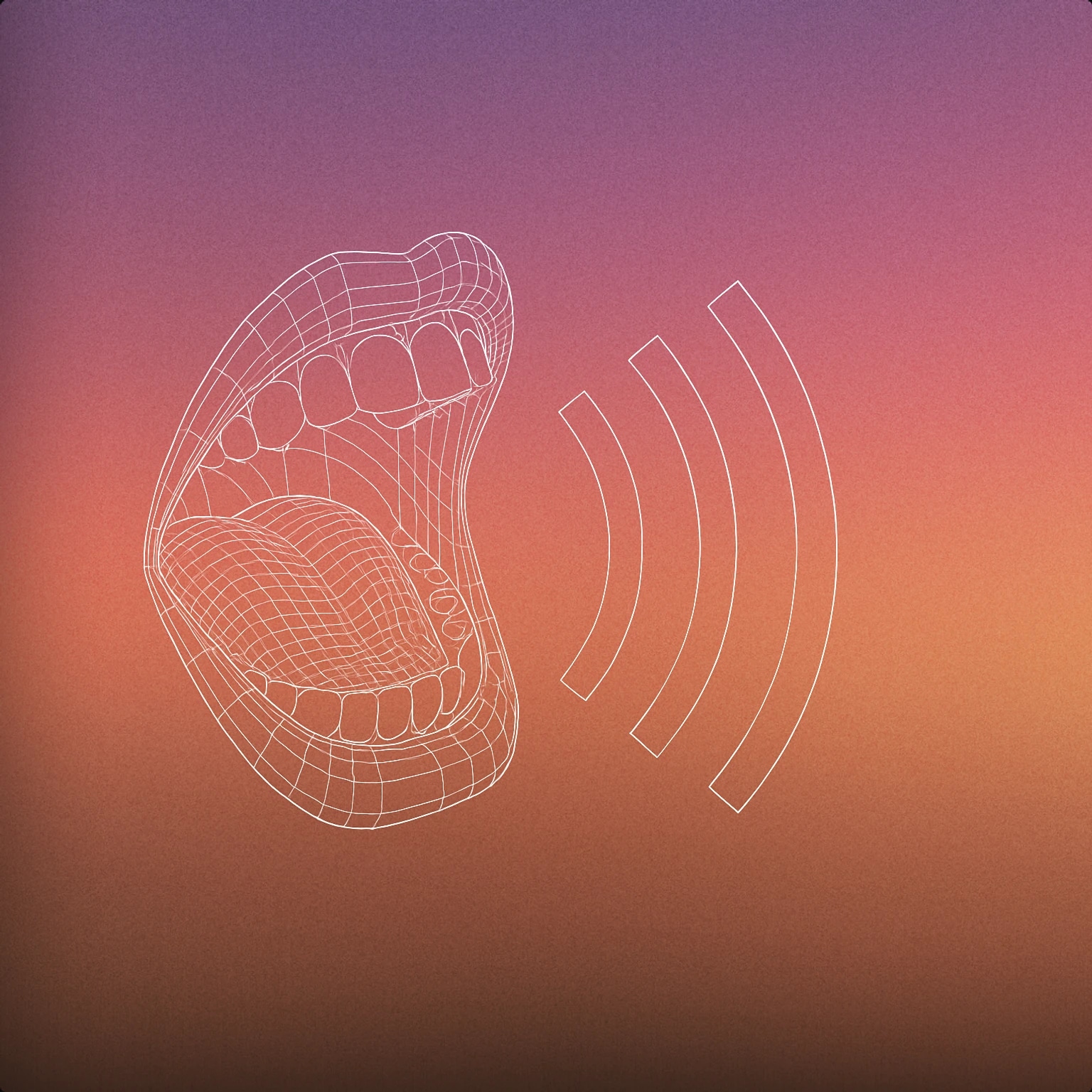 Cover of open mouth with stylized sound lines emanating outward for Female Scream sound effects