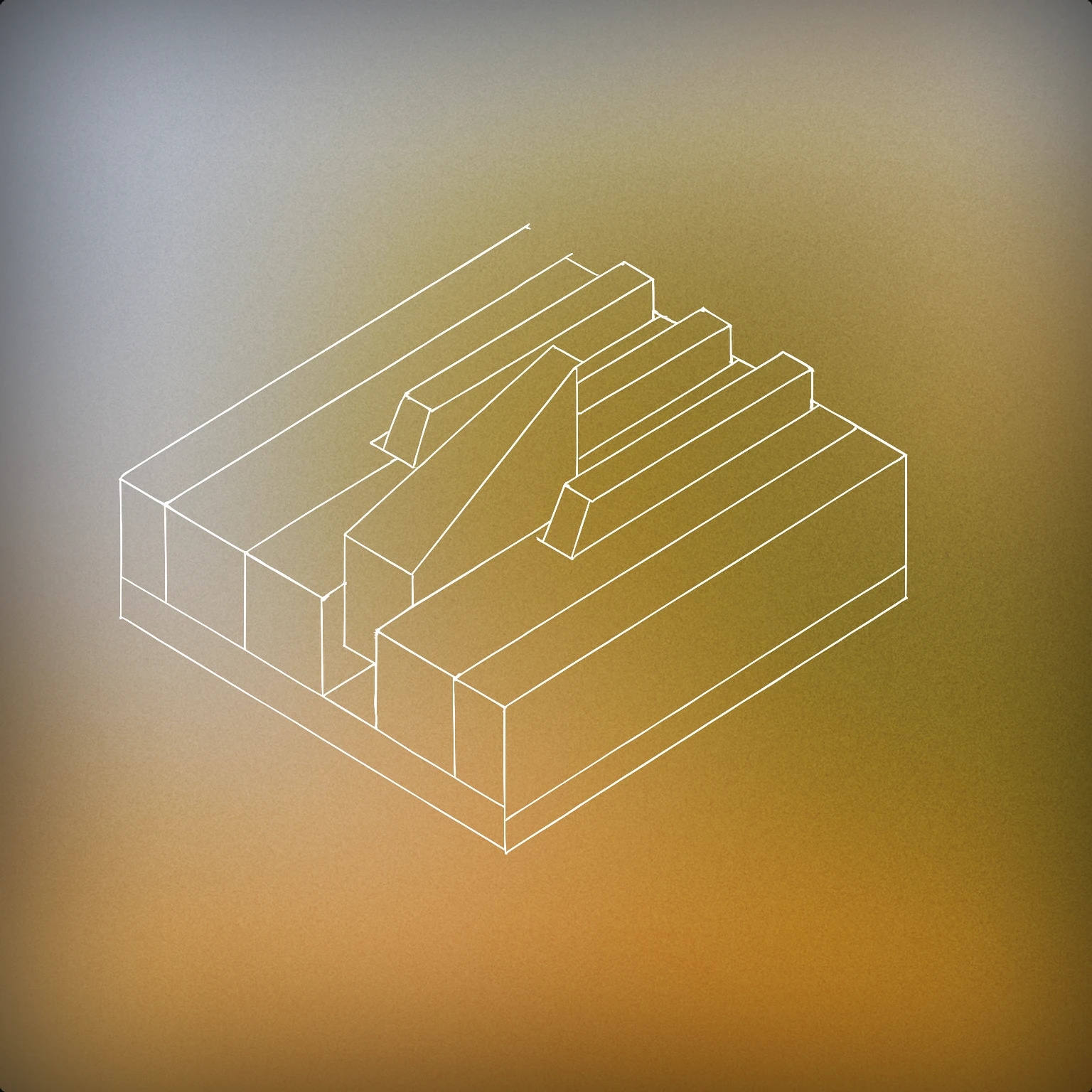 Cover of a single, sharply pointed synthesizer key pressed down for Stab sound effects