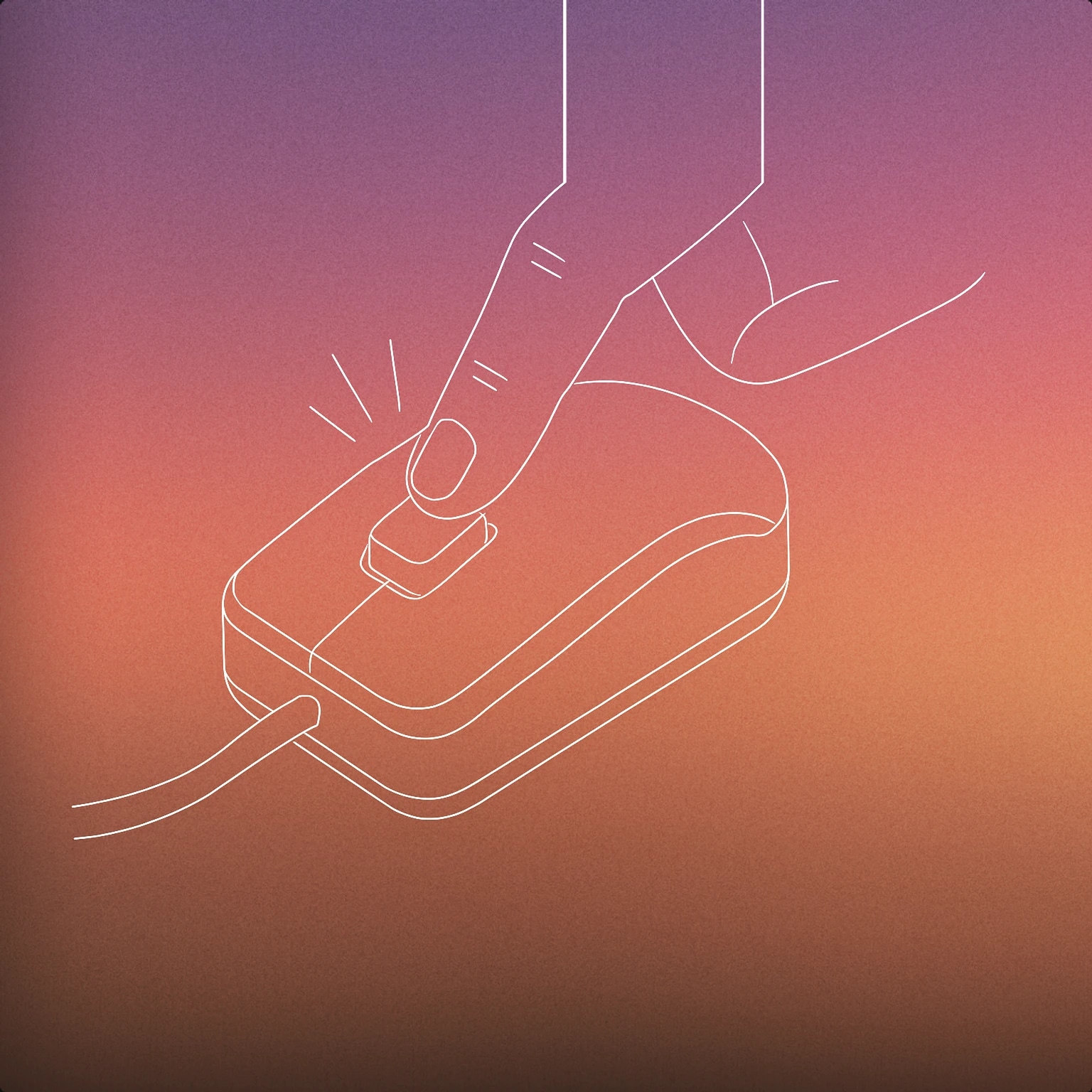 Cover of A computer mouse with a single raised button, depicted in the act of being pressed down for Mouse Click sound effects