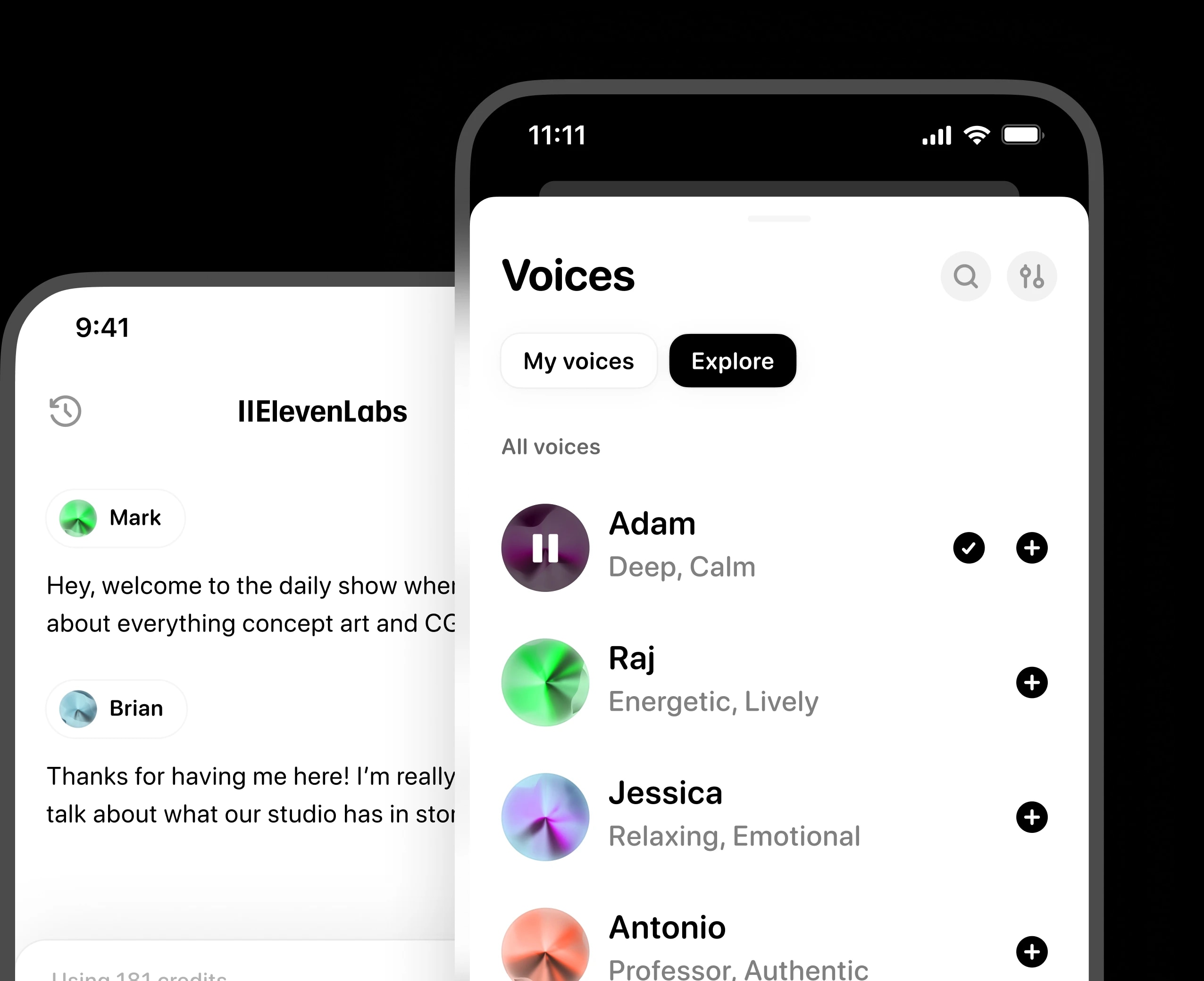 Two phones side by side