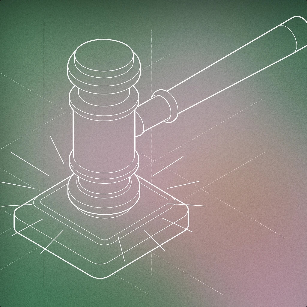 Cover of gavel striking a sound block for Court sound effects