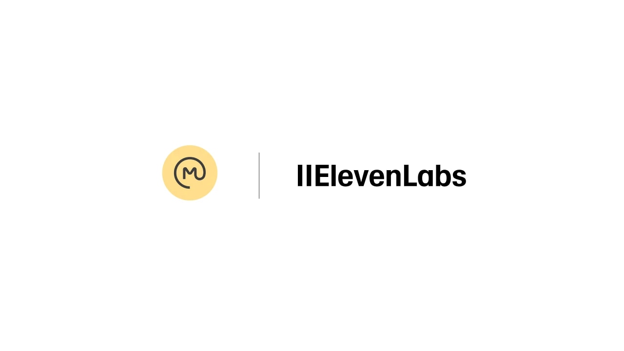 IIElevenLabs logo with a yellow circle and black icon, and the text "IIElevenLabs" in bold black font.