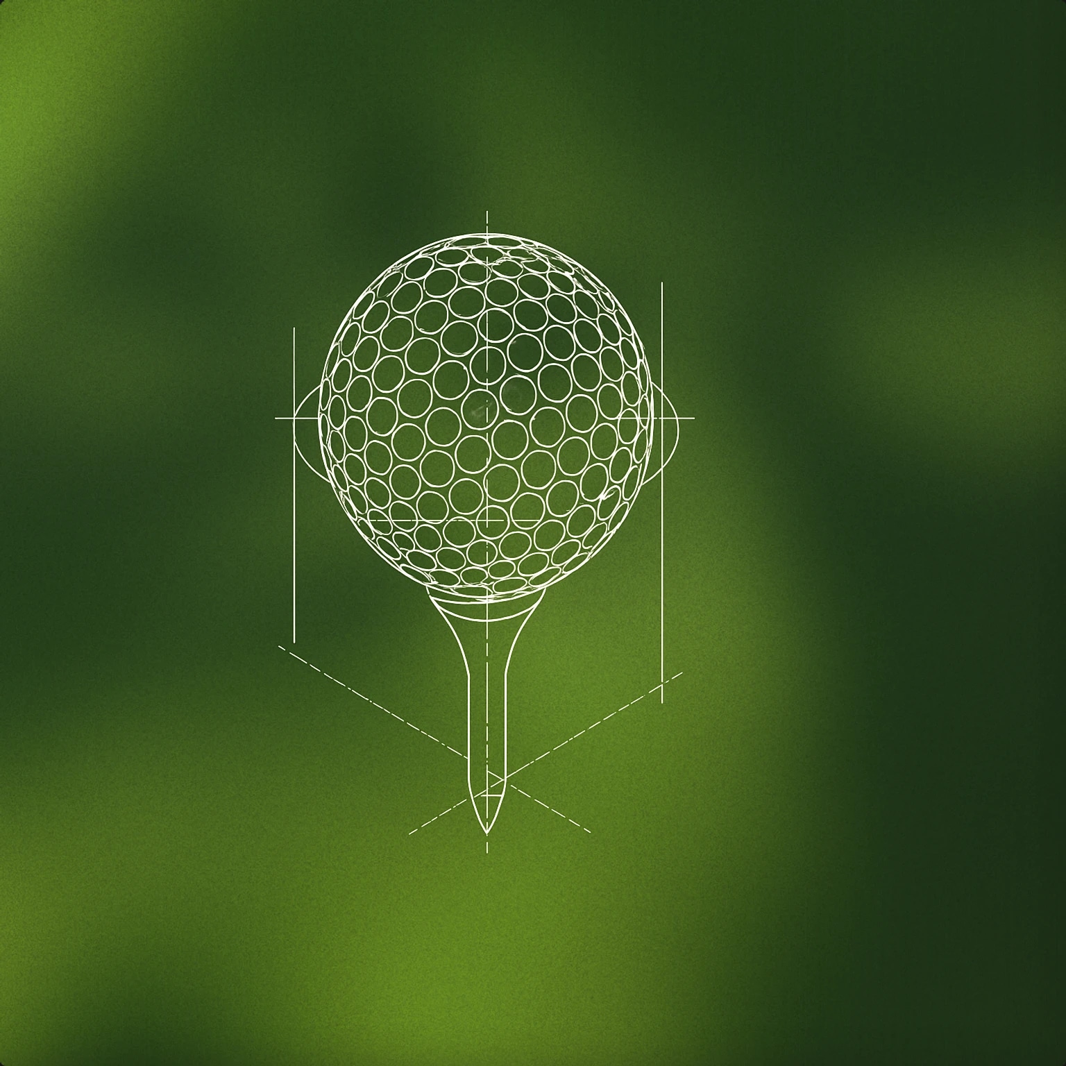Cover of golf ball resting on a tee for Golf sound effects