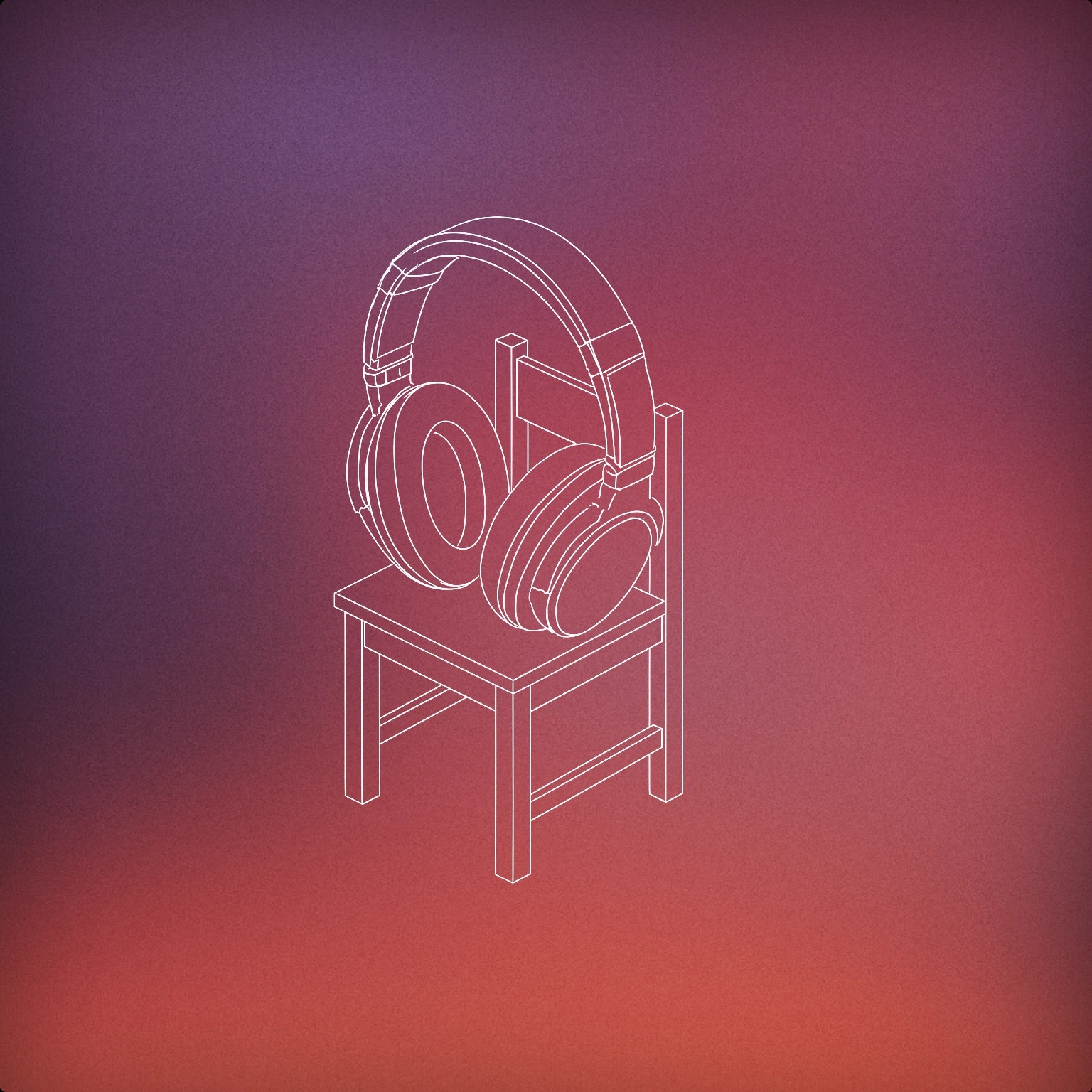 Cover of A pair of large over-ear headphones placed dramatically on a simple child-sized chair for Kid sound effects