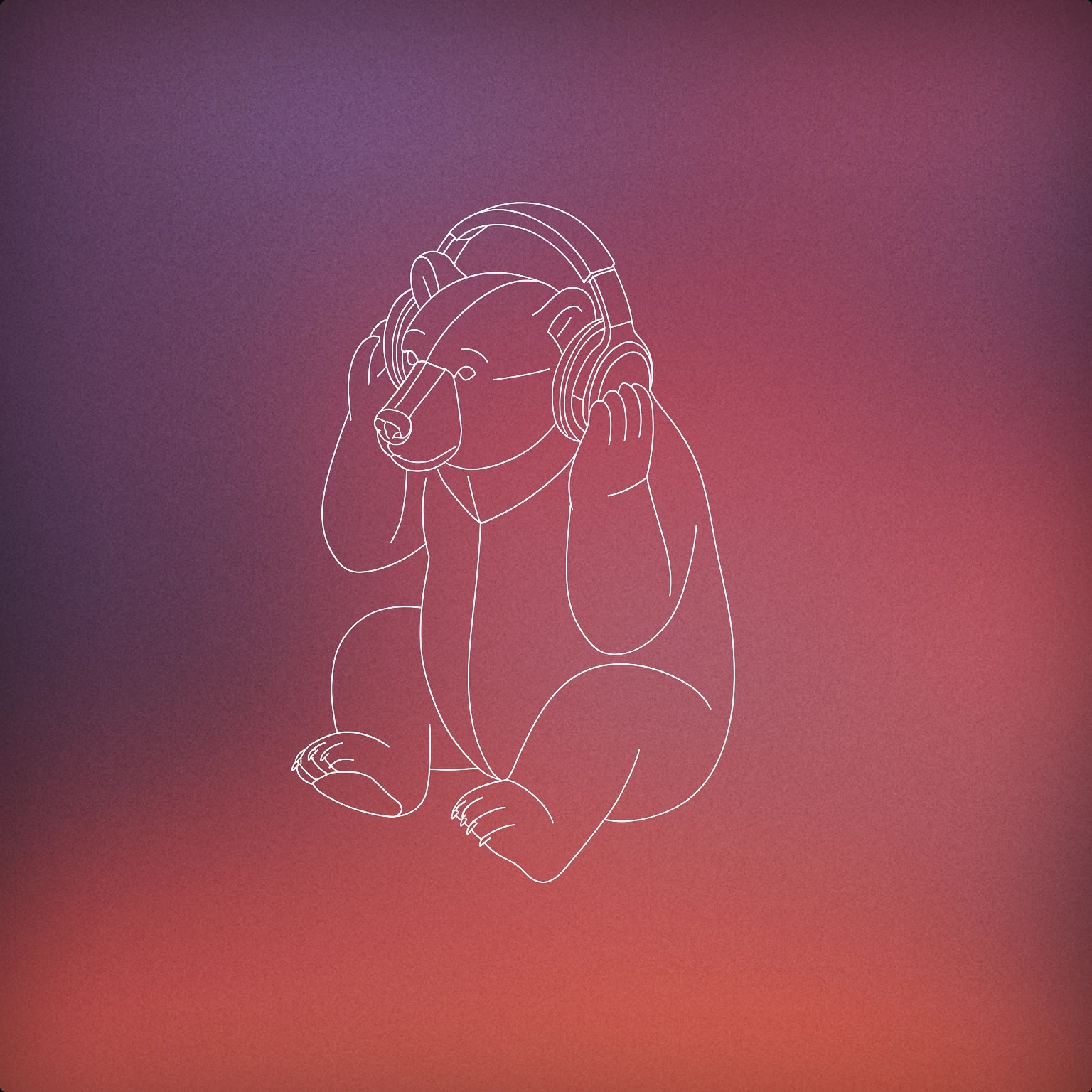 Cover of A bear wearing oversized headphones, sitting upright with its paws gently holding the headphones over its ears for Bear sound effects