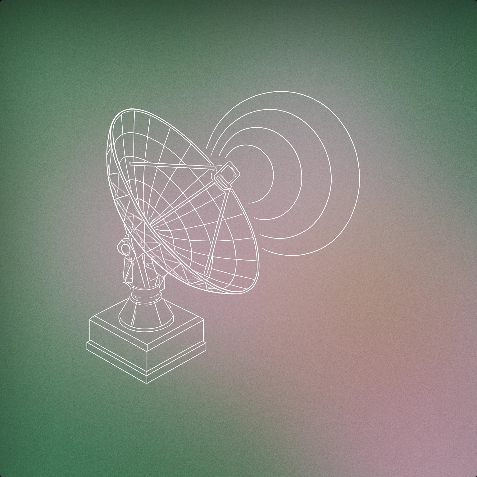 Cover of a stylized satellite dish emitting spiral soundwaves for Galaxy sound effects