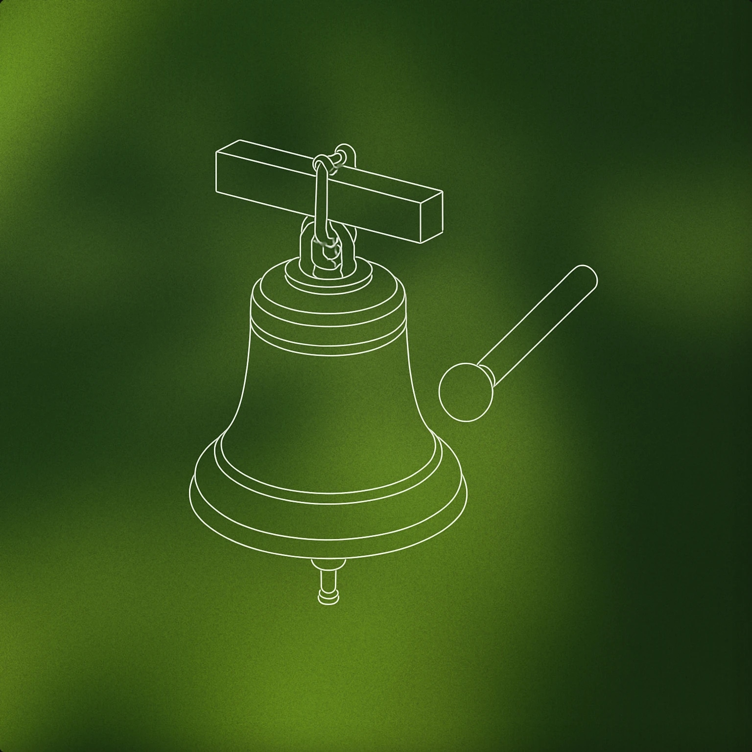 Cover of A large, suspended metal bell with a visible mallet positioned to strike it for Bong sound effects