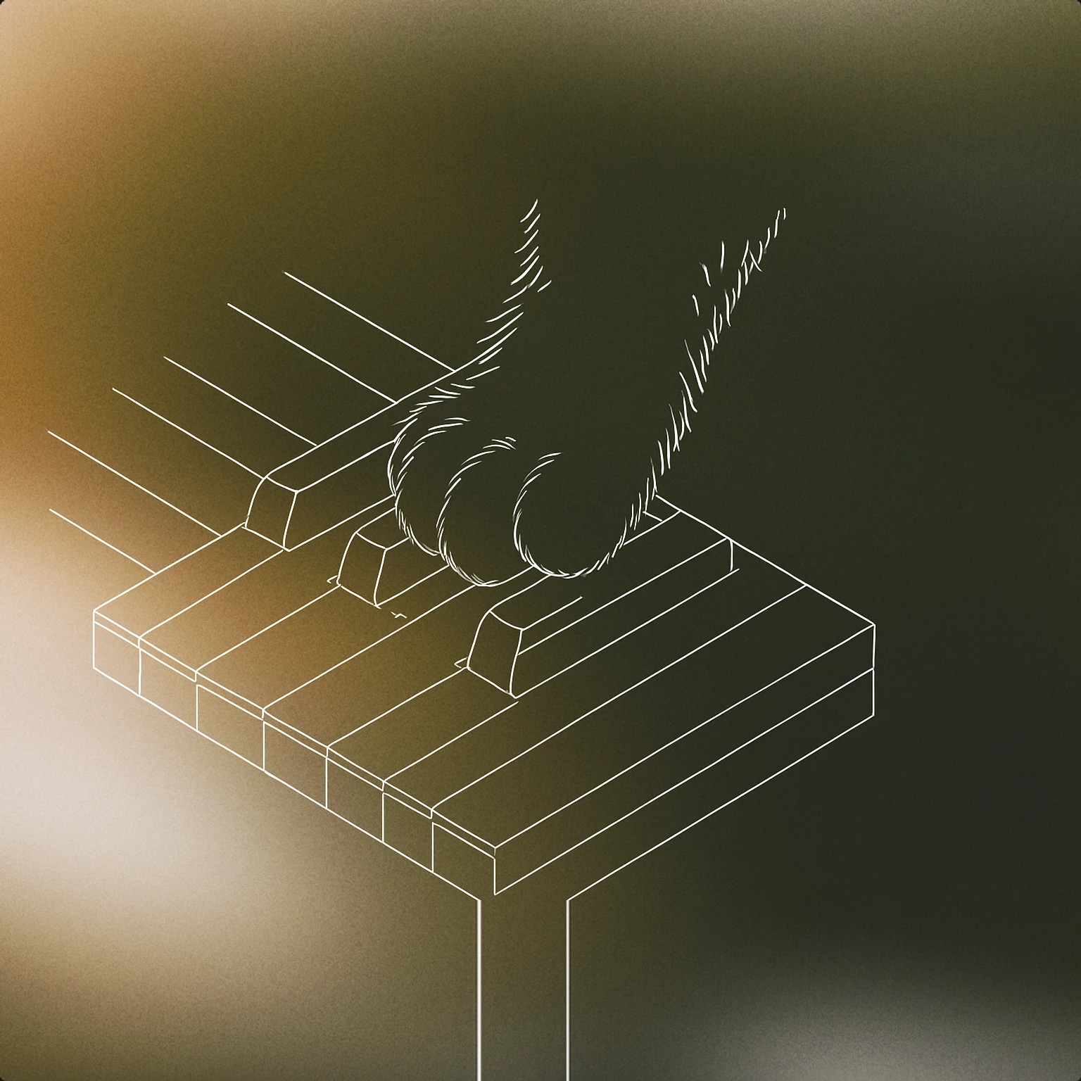 Cover of kitten paw softly pressing on a piano key for Kitten sound effects