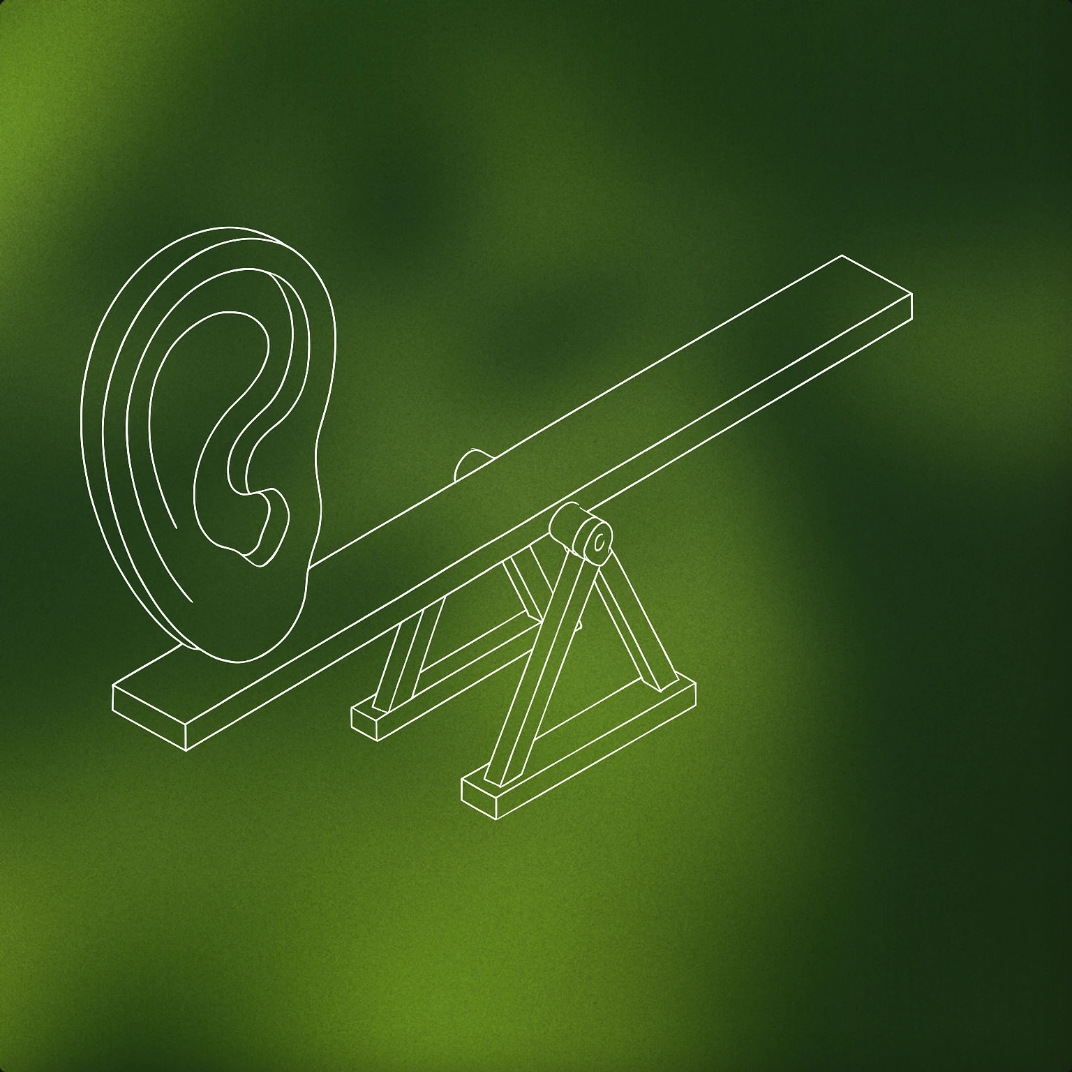 Cover of A seesaw shaped like a stylized ear for Playground sound effects