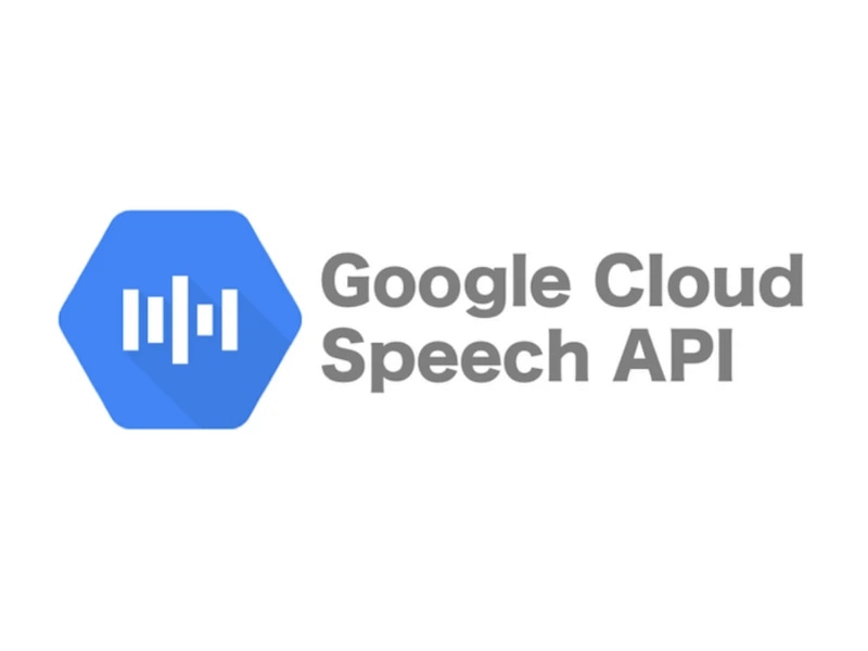 Google Cloud Speech API logo with text.