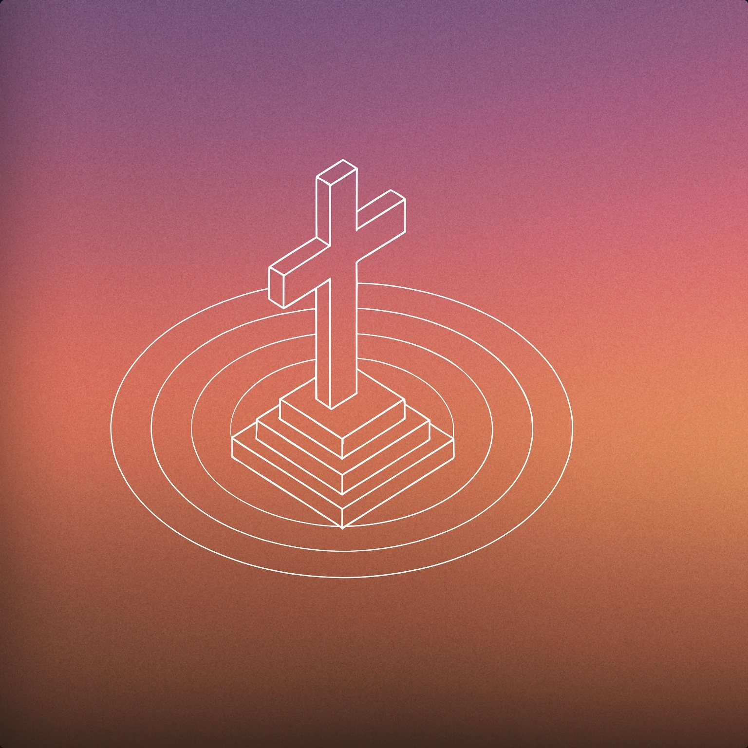 Cover of A stylized, minimal cross standing on a stepped platform with subtle radiating concentric rings around it to evoke a sense of proclamation or spreading message for Christ sound effects