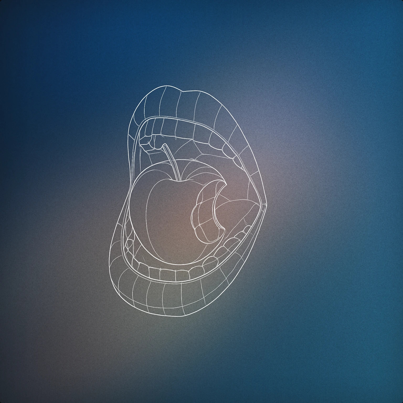 Cover of Open mouth with a single, partially bitten apple inside for Chewing sound effects