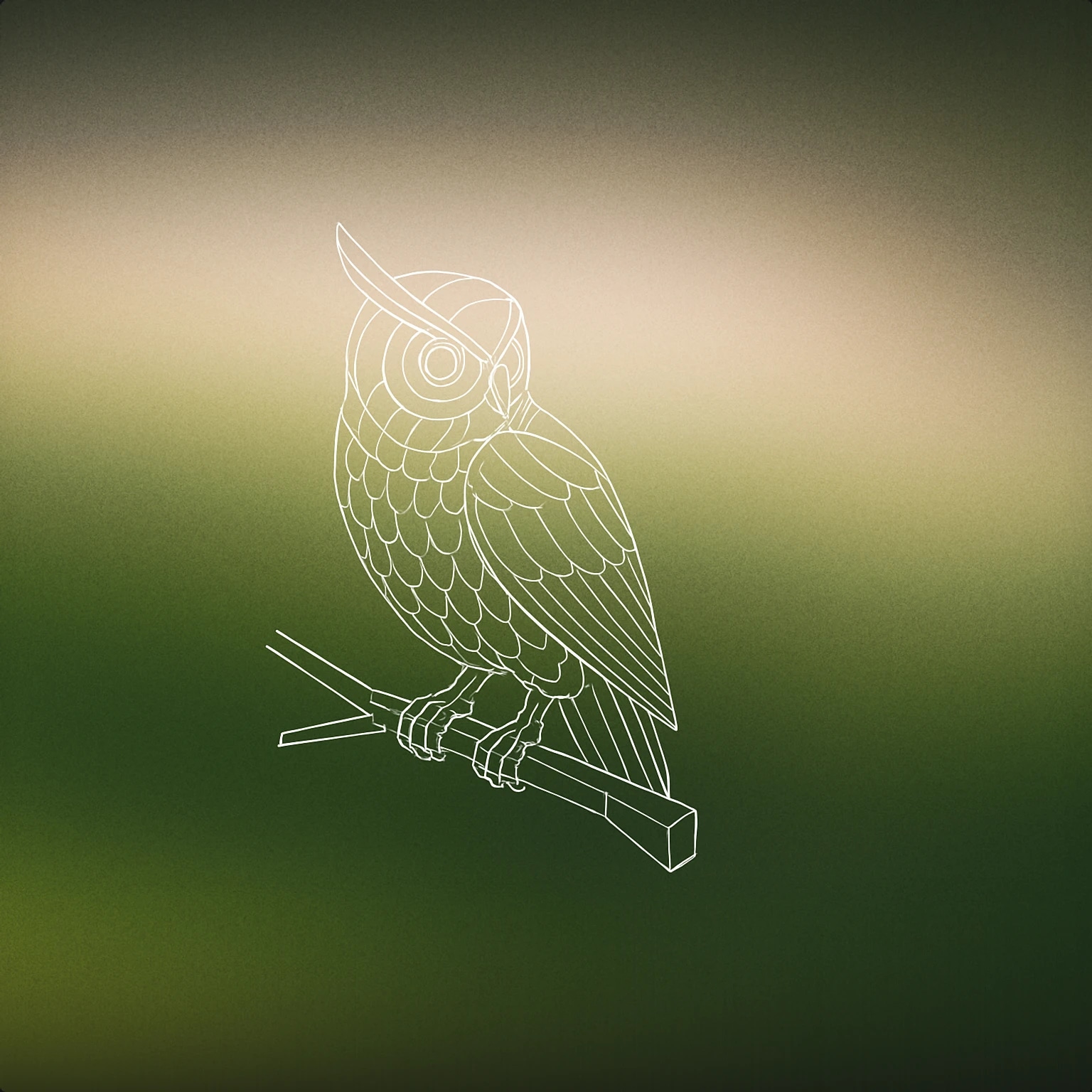Cover of an owl perched on a stylized branch with a single, prominent ear tuft raised as if listening for Owl sound effects