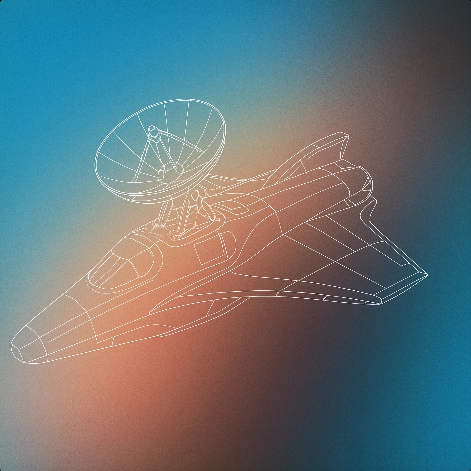 Cover of futuristic satellite dish integrated into a streamlined spacecraft hull for Spaceship sound effects