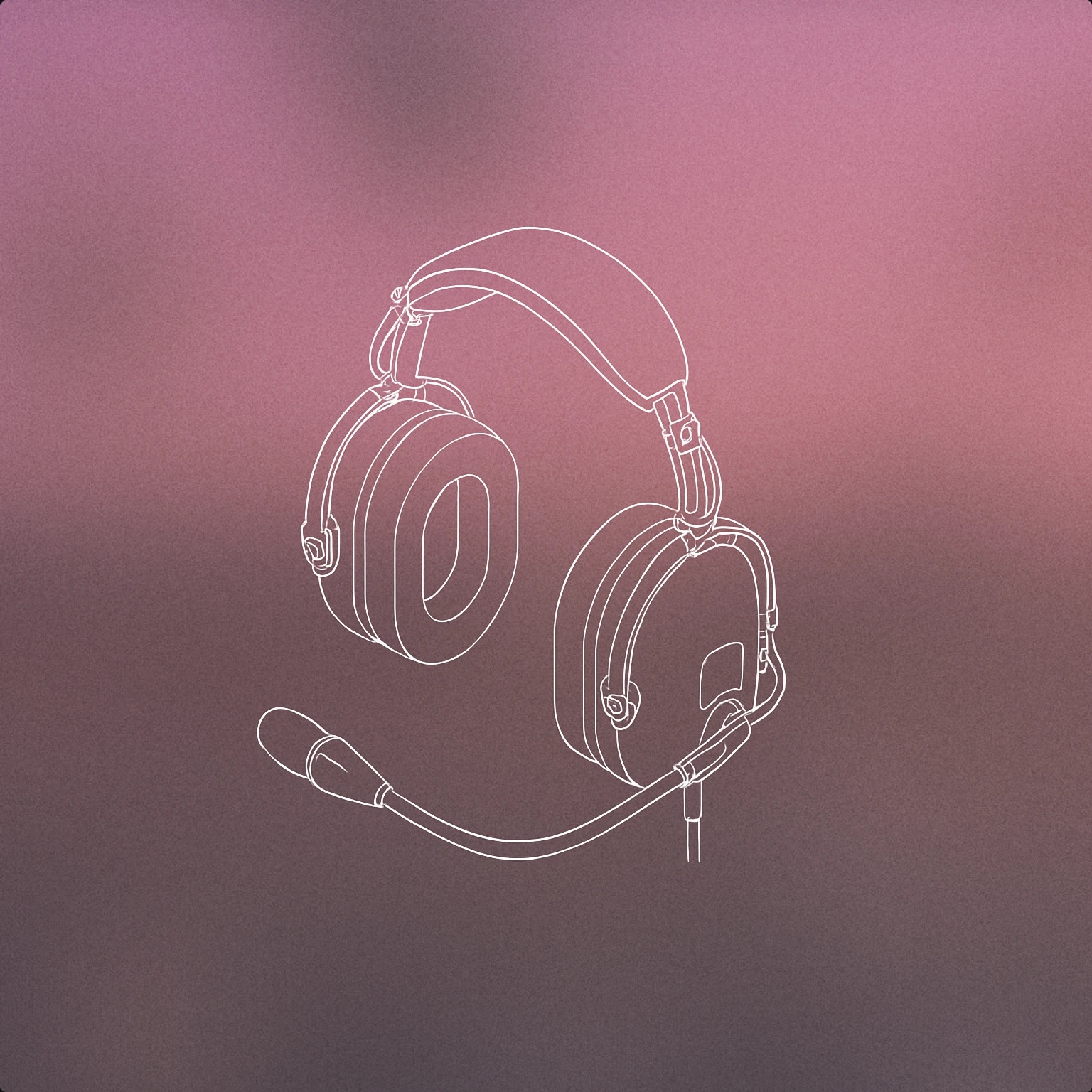 Cover of cockpit headset with attached microphone for Pilot sound effects