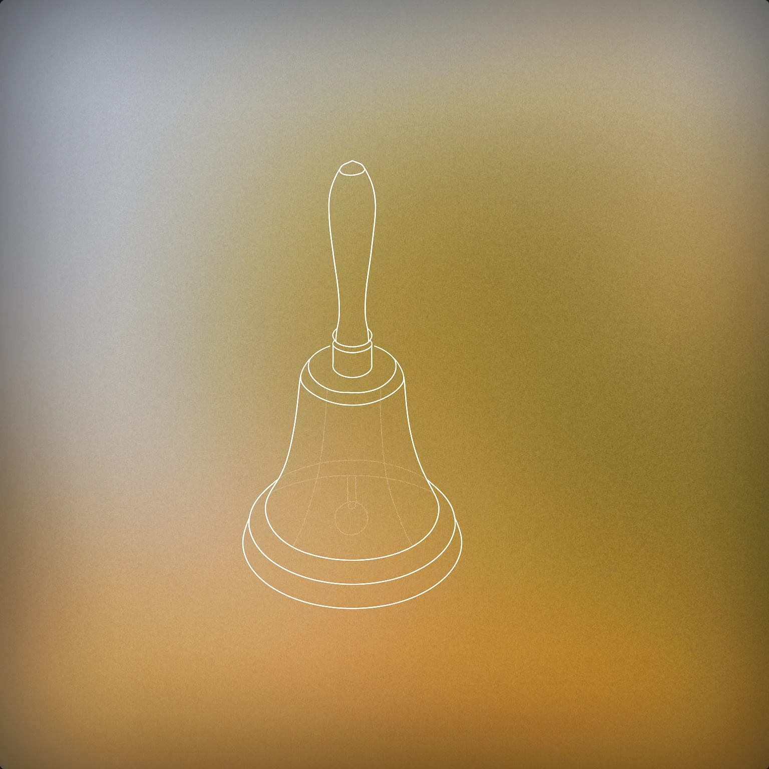 Cover of classic handbell with a simple handle and a flared bell shape for Bell sound effects