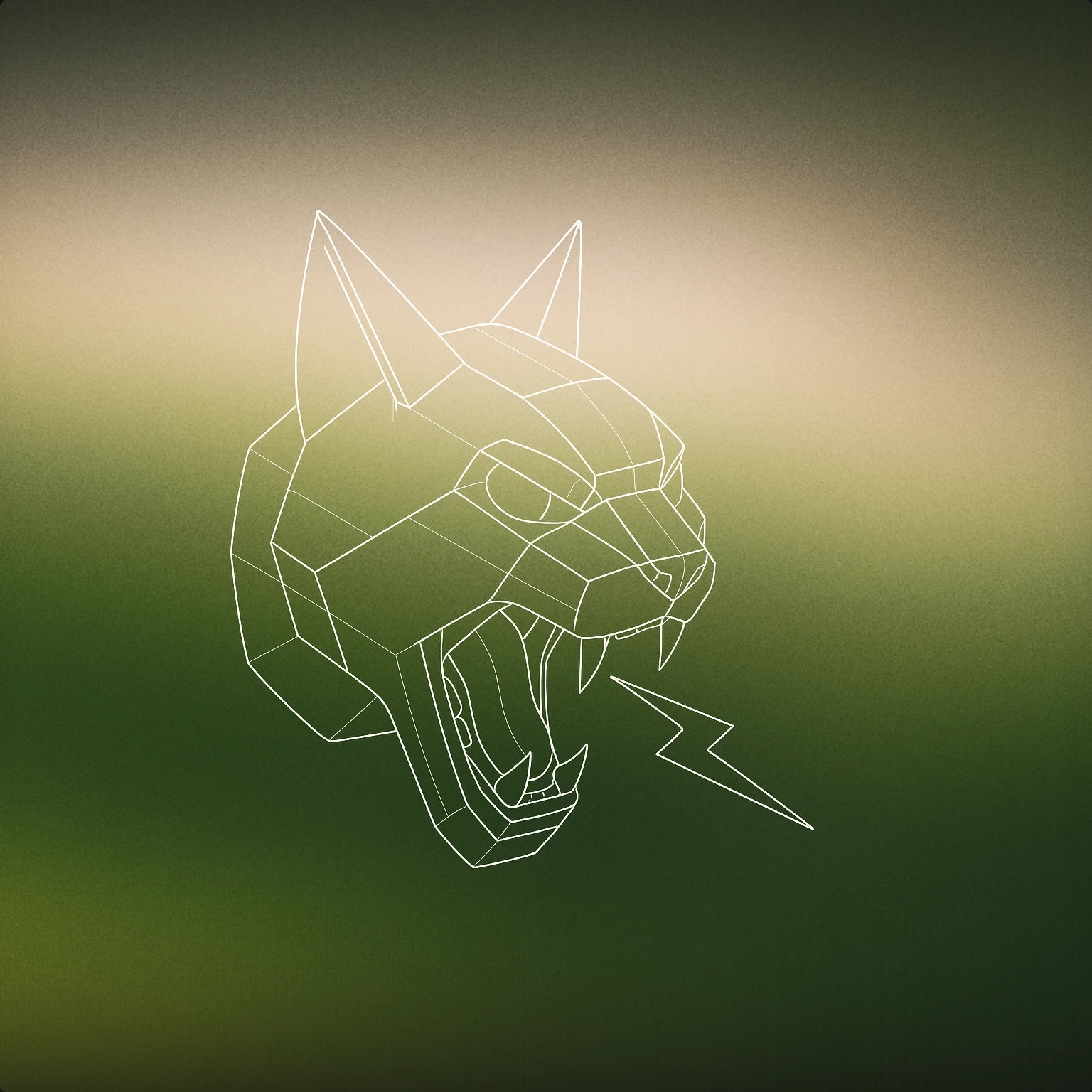 Cover of A stylized cat head with exaggerated sharp ears and an open mouth showing fangs, with a single jagged soundwave emerging from the mouth for Angry Cat sound effects