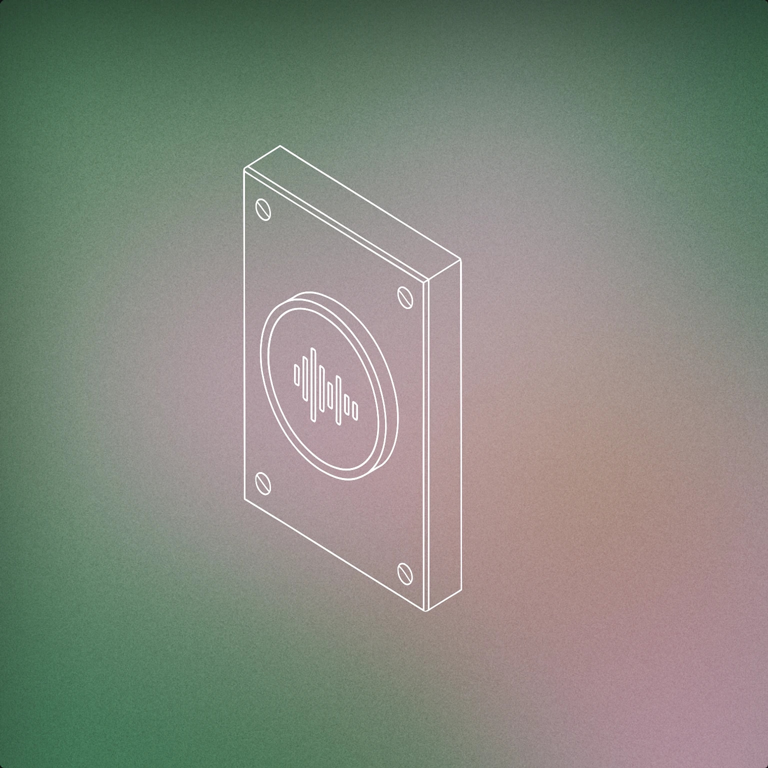 Cover of elevator call button with illuminated soundwave icon for Elevator sound effects