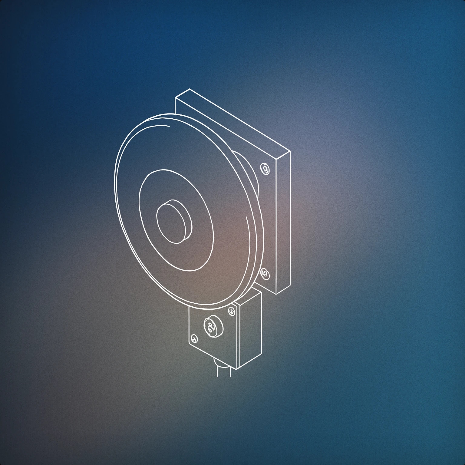 Cover of wall-mounted fire alarm bell with a central button for Fire Alarm sound effects