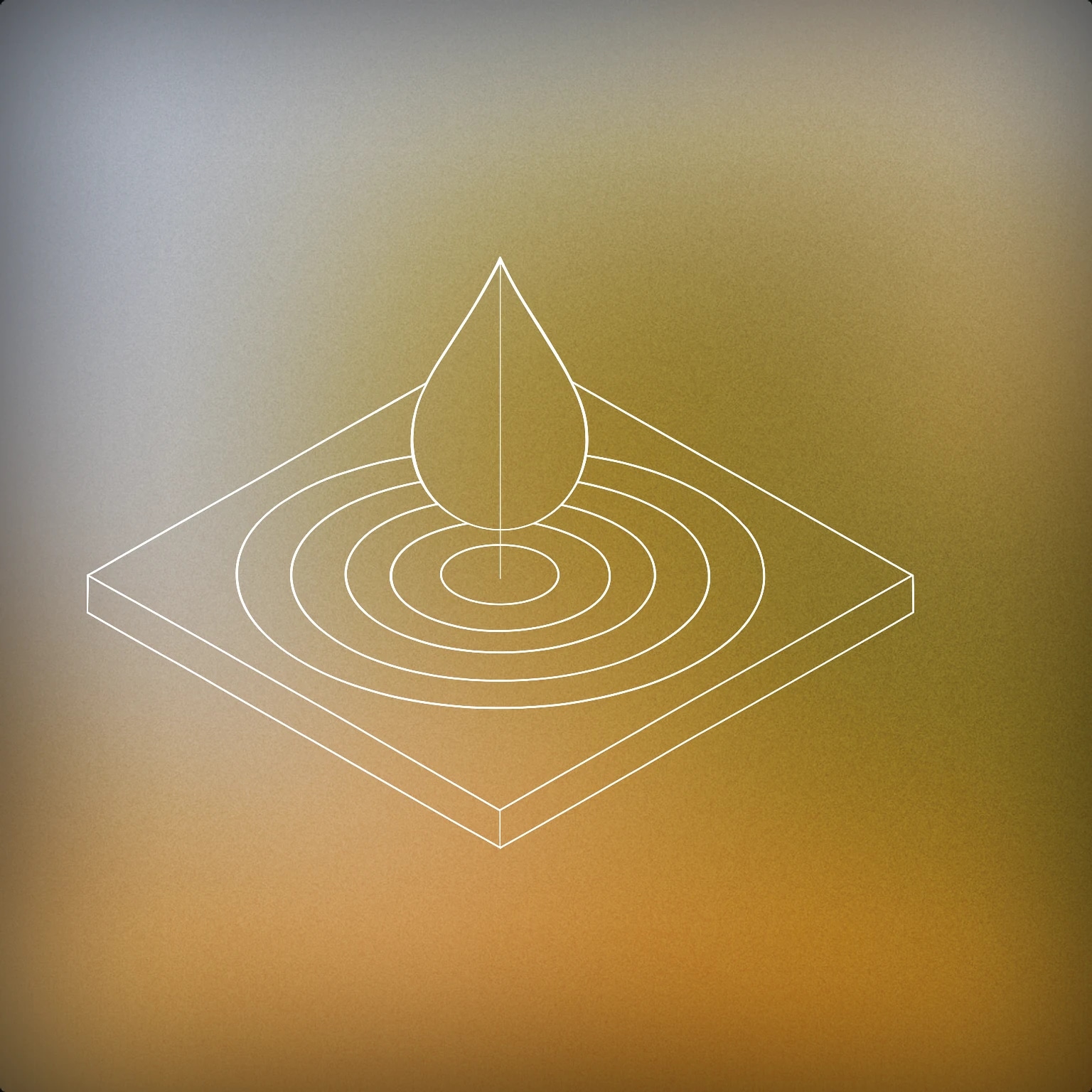 Cover of a single, stylized water droplet creating a ripple on a flat surface for Pluh sound effects