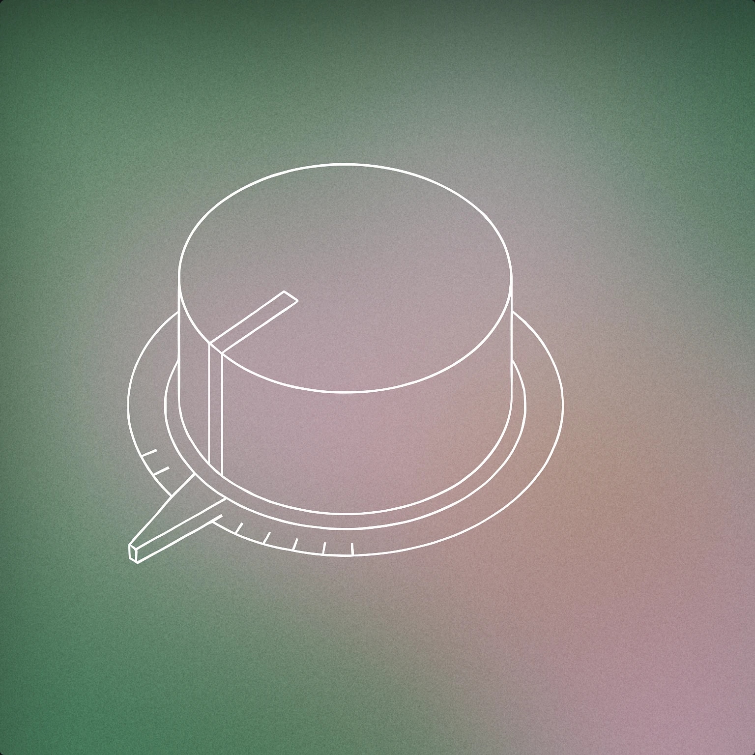 Cover of circular volume knob with a single pointer for UI Element sound effects