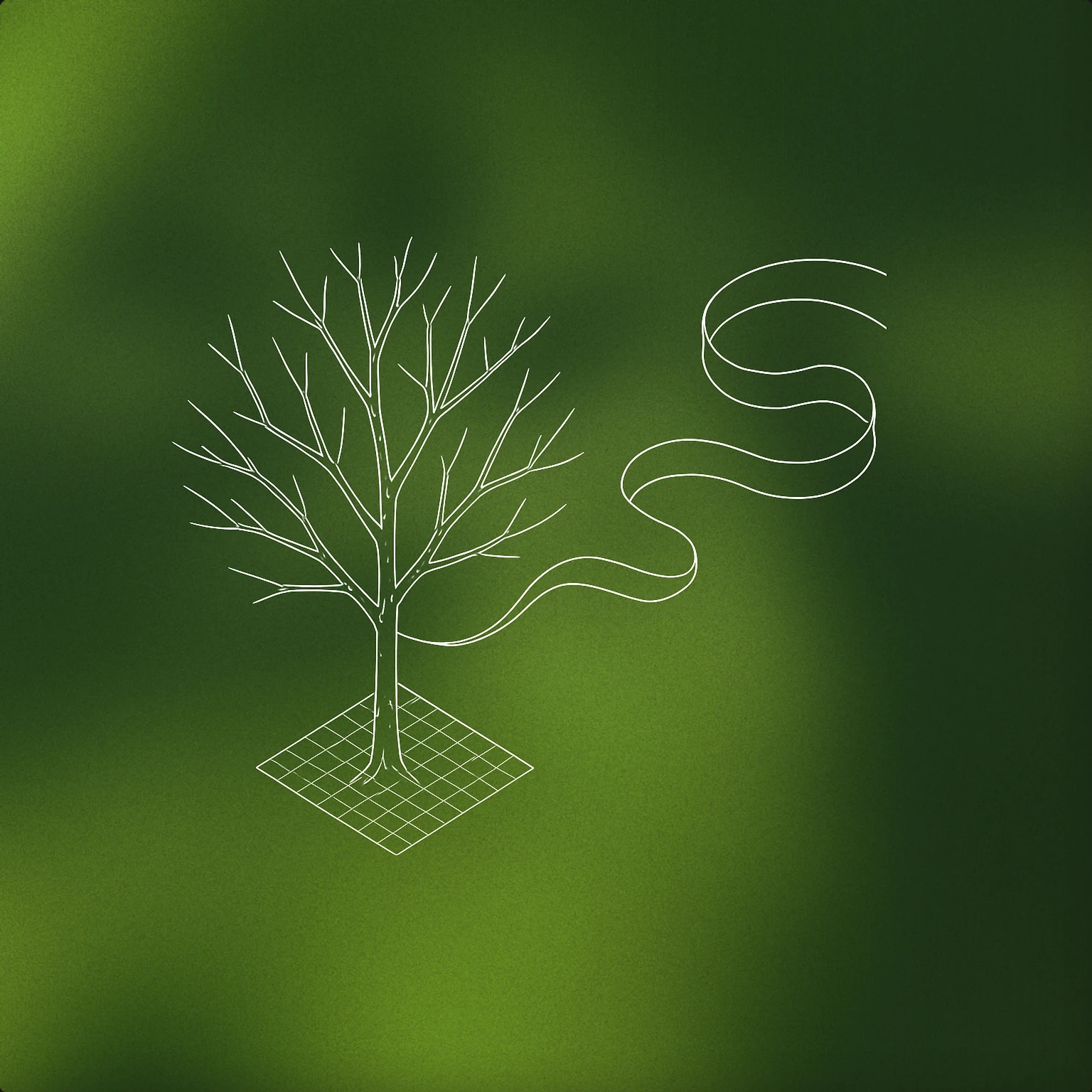 Cover of A bare tree with a single swirling ribbon emanating from its branches for Winter Wind sound effects