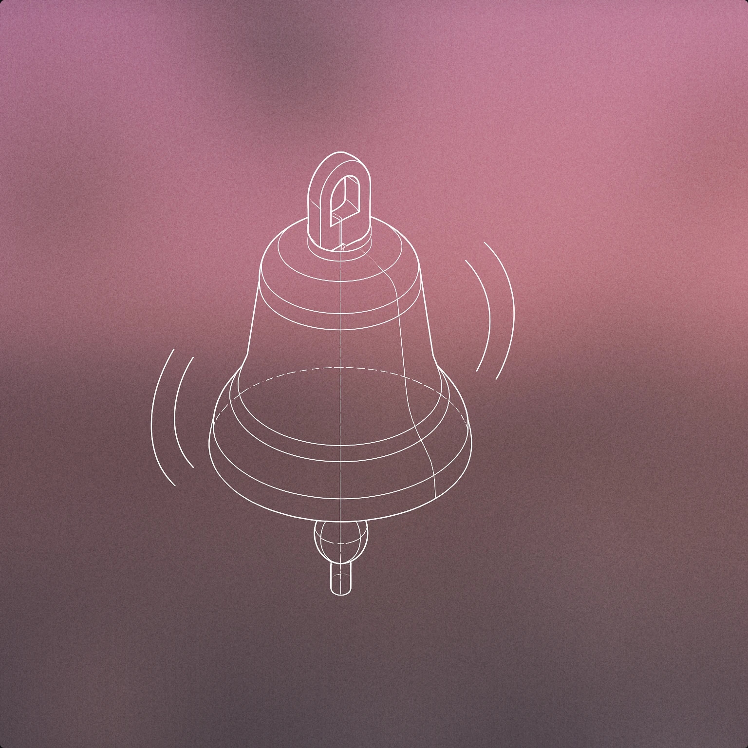Cover of a single, stylized bell with subtle vibration lines around it for Twinkle sound effects