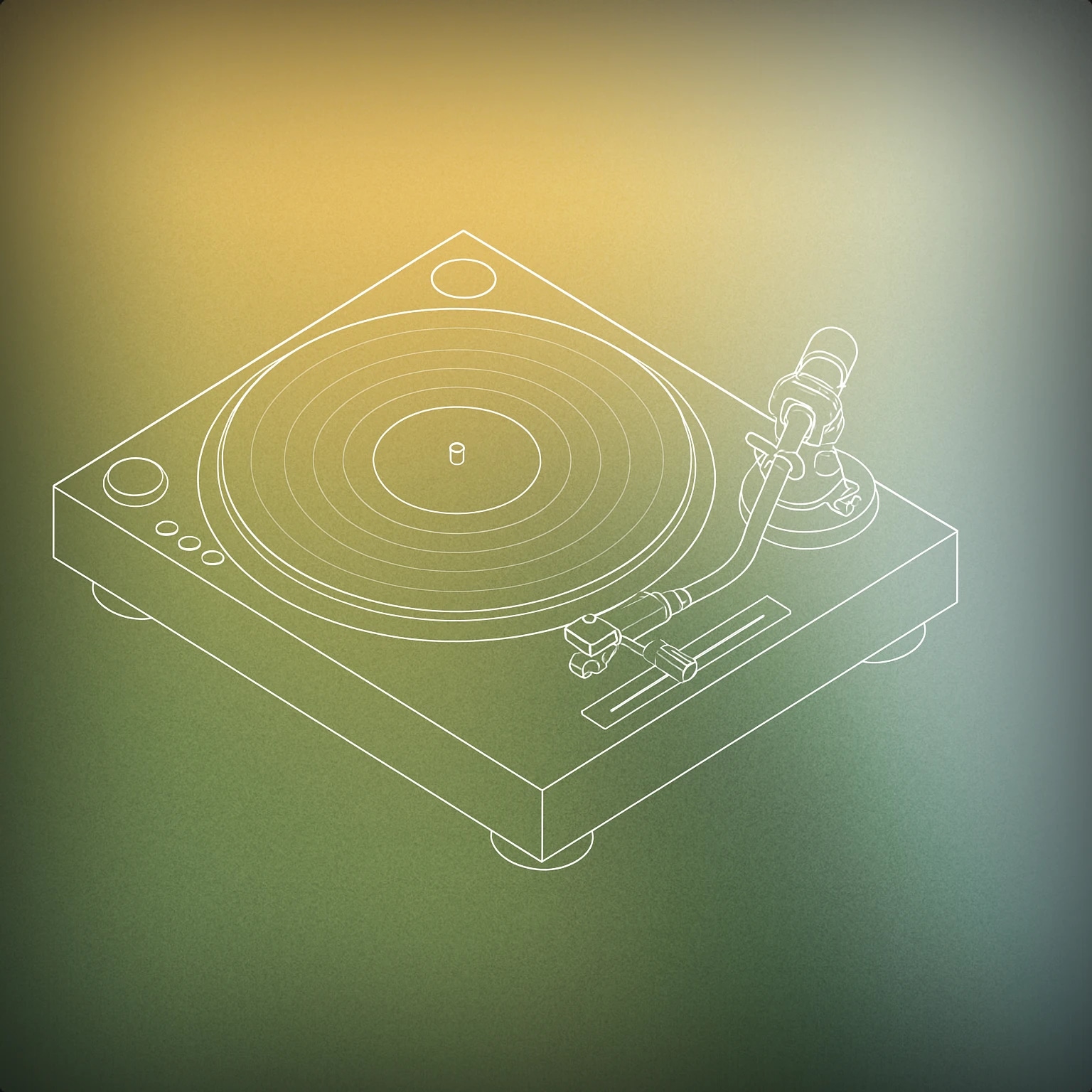 Cover of Turntable with a vinyl record and a single mixing slider for Vinly Mixing sound effects