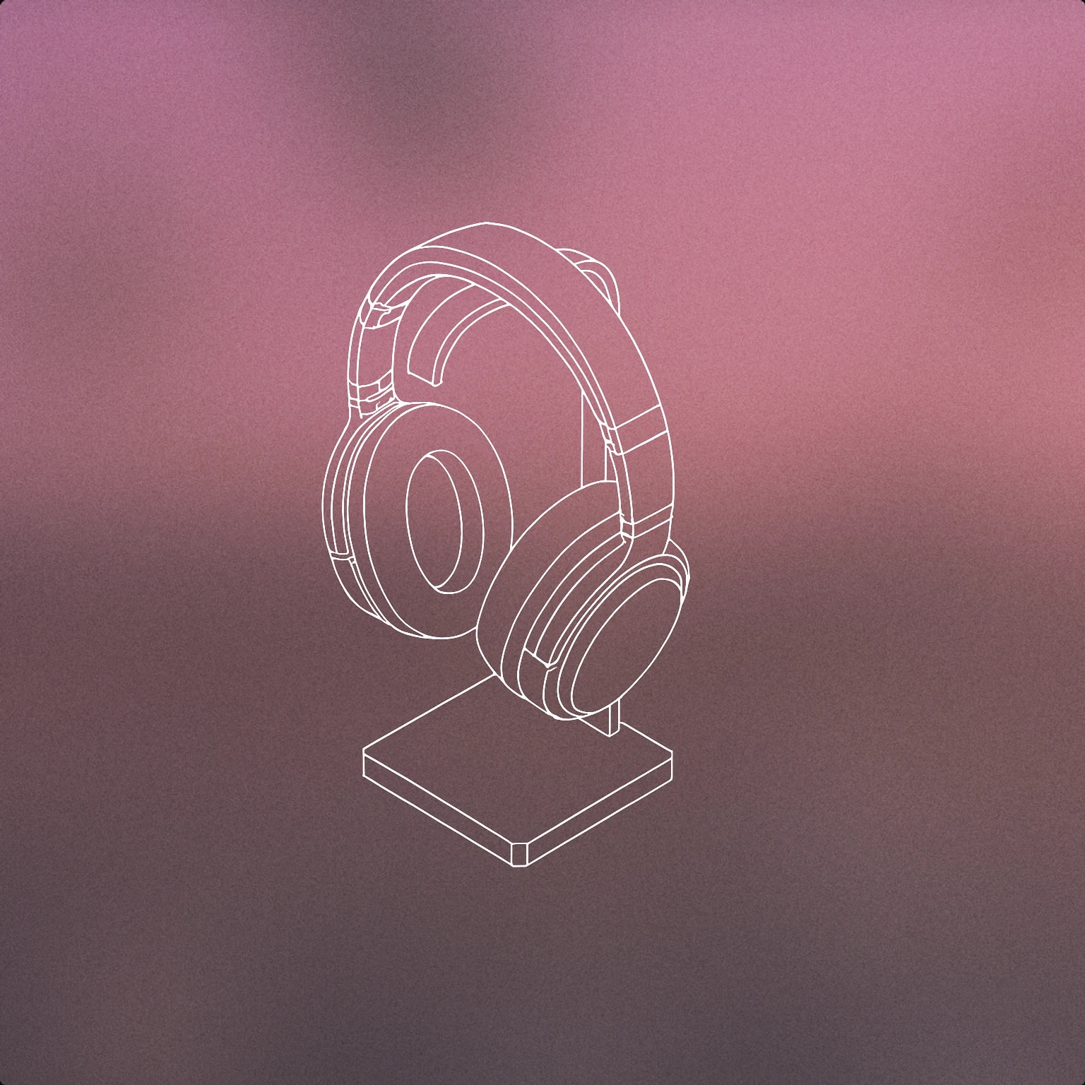 Cover of modern over-ear headphones resting on a sleek stand for Cool sound effects