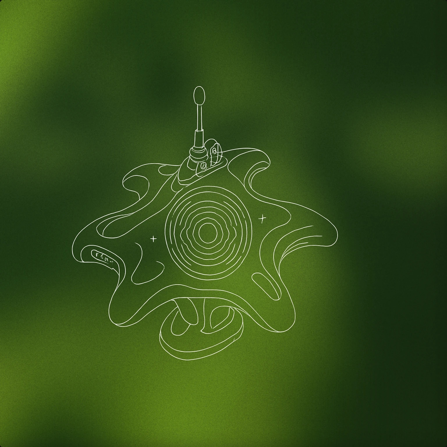 Cover of Futuristic alien communication device with abstract, organic shapes and a central pulsating core emitting subtle wave patterns for Alien sound effects